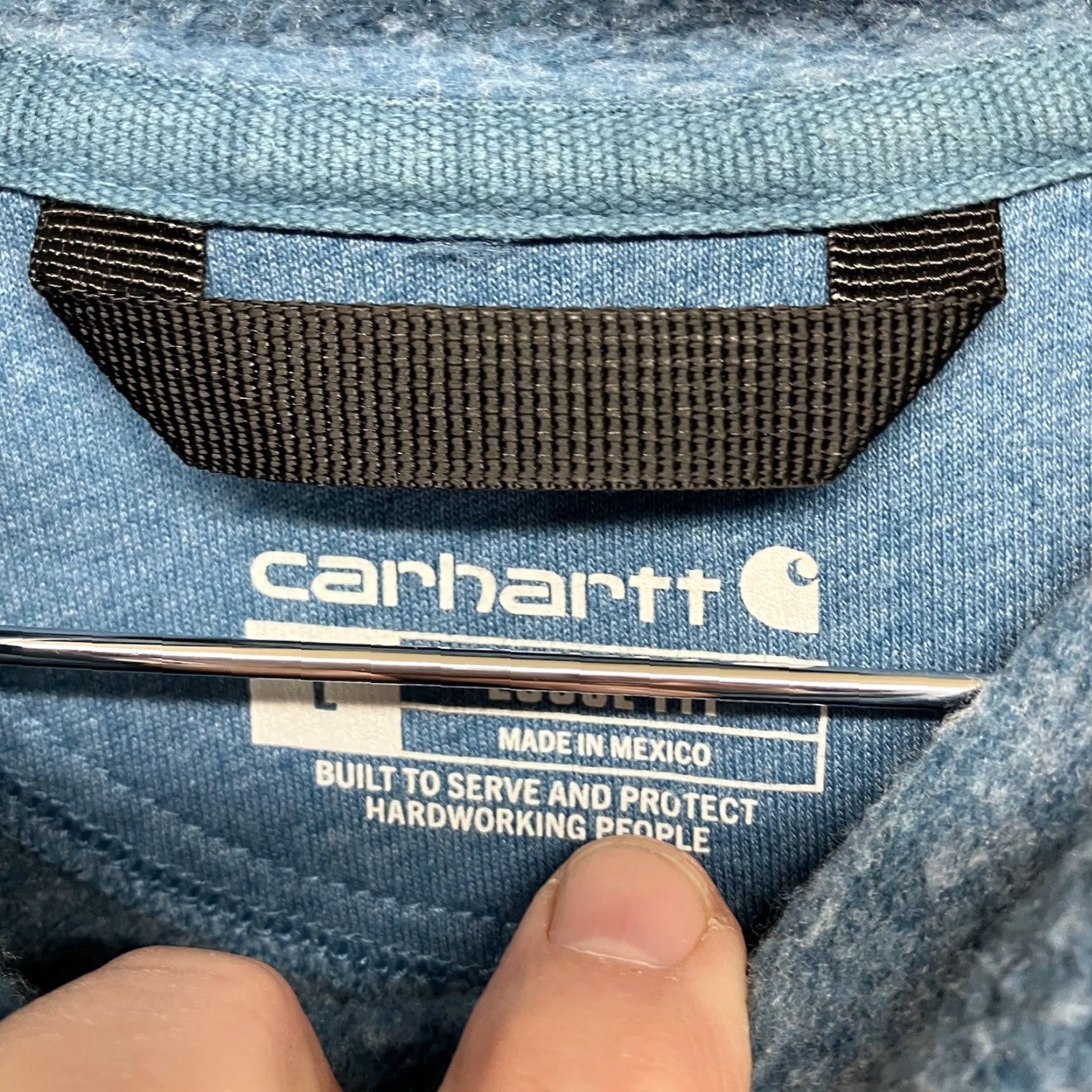 Carhartt Carhartt Hoodie Womens L Loose Fit Teal Logo Front Graphic Pockets Hooded Pullover Fleece Size L / US 10 / IT 46 - 3 Thumbnail