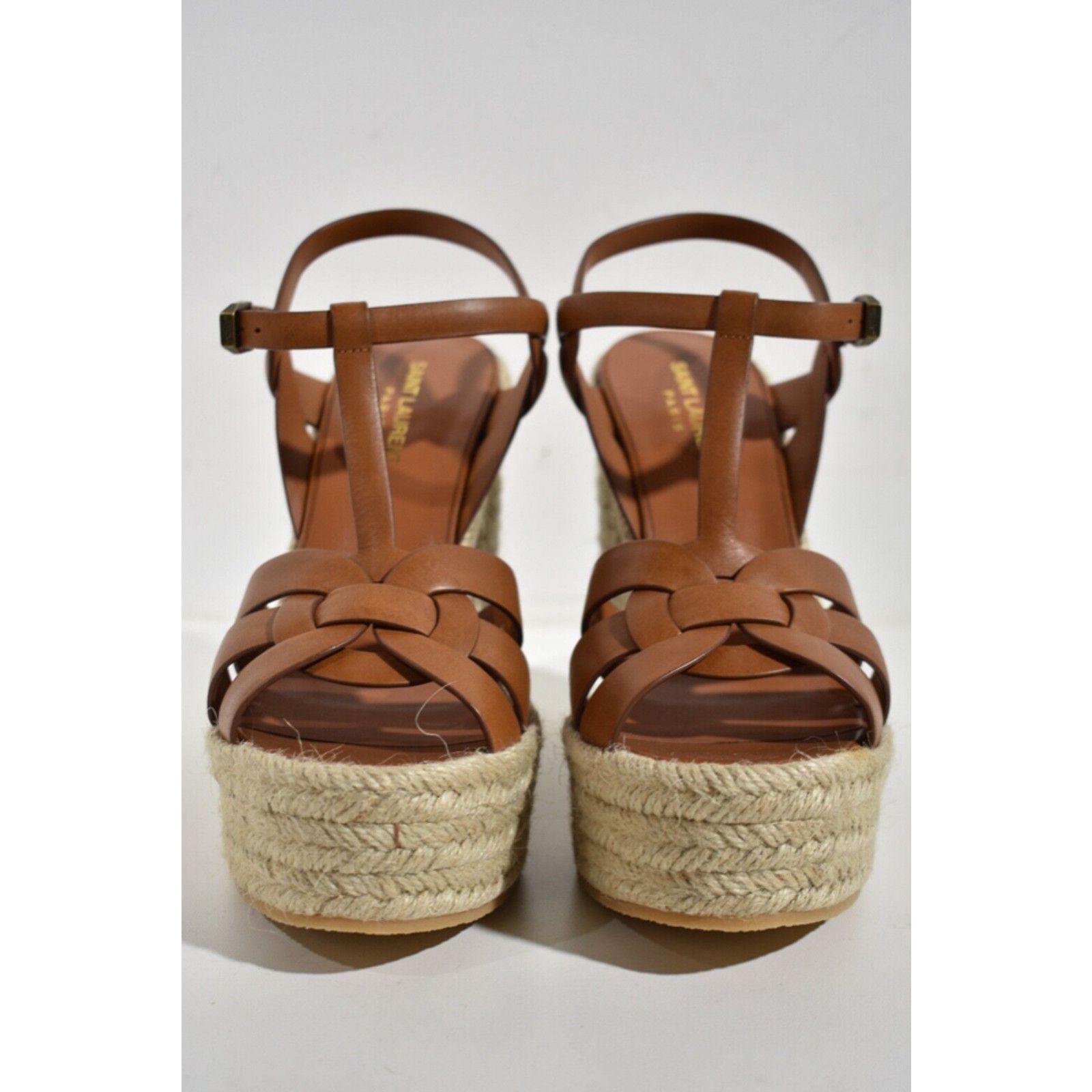 Yves Saint Laurent Tribute Espadrille 85 Ankle Strap Platform Wedge Sandal 40 Size US 10 / IT 40 - 6 Thumbnail