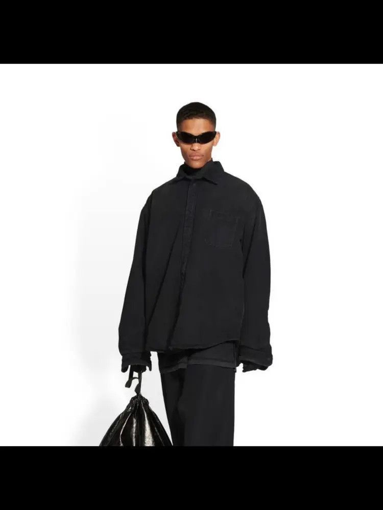 Balenciaga Balenciaga Oversized Cotton Filled Work Jacket Size US XS / EU 42 / 0 - 7 Thumbnail