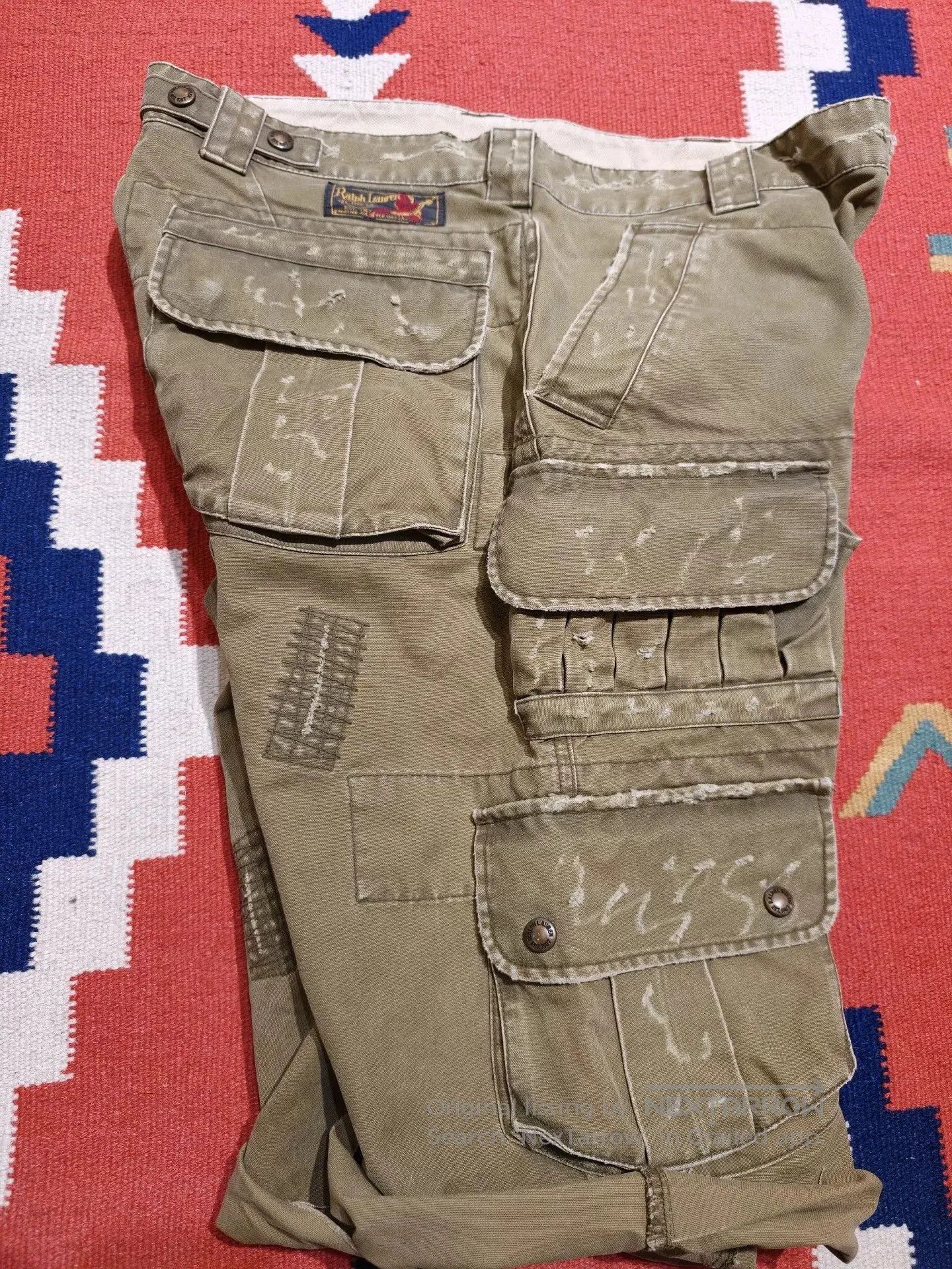Ralph Lauren Blue Label Ralph Lauren RRL Waxed Cargo Shorts. Size US 33 - 5 Thumbnail