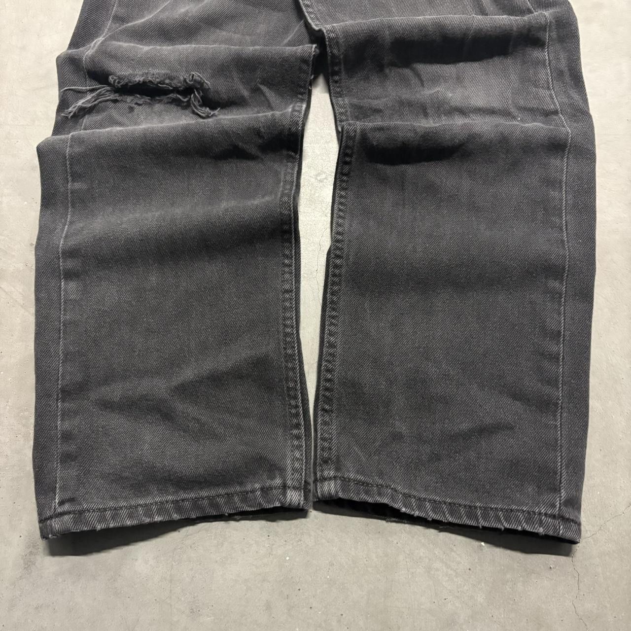 Levi's Crazy Vintage Y2K/2000s Levis Grunge Black Ripped Denim Jeans! Size US 32 / EU 48 - 3 Thumbnail