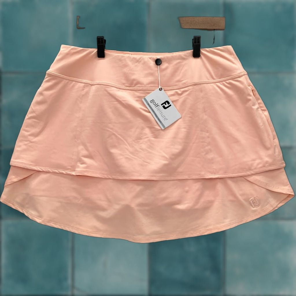 Footjoy FootJoy Skort Women's XL Pink Stretch Golf Tennis Preppy NWT Layered Performance Size 40" / US 18 - 1 Thumbnail