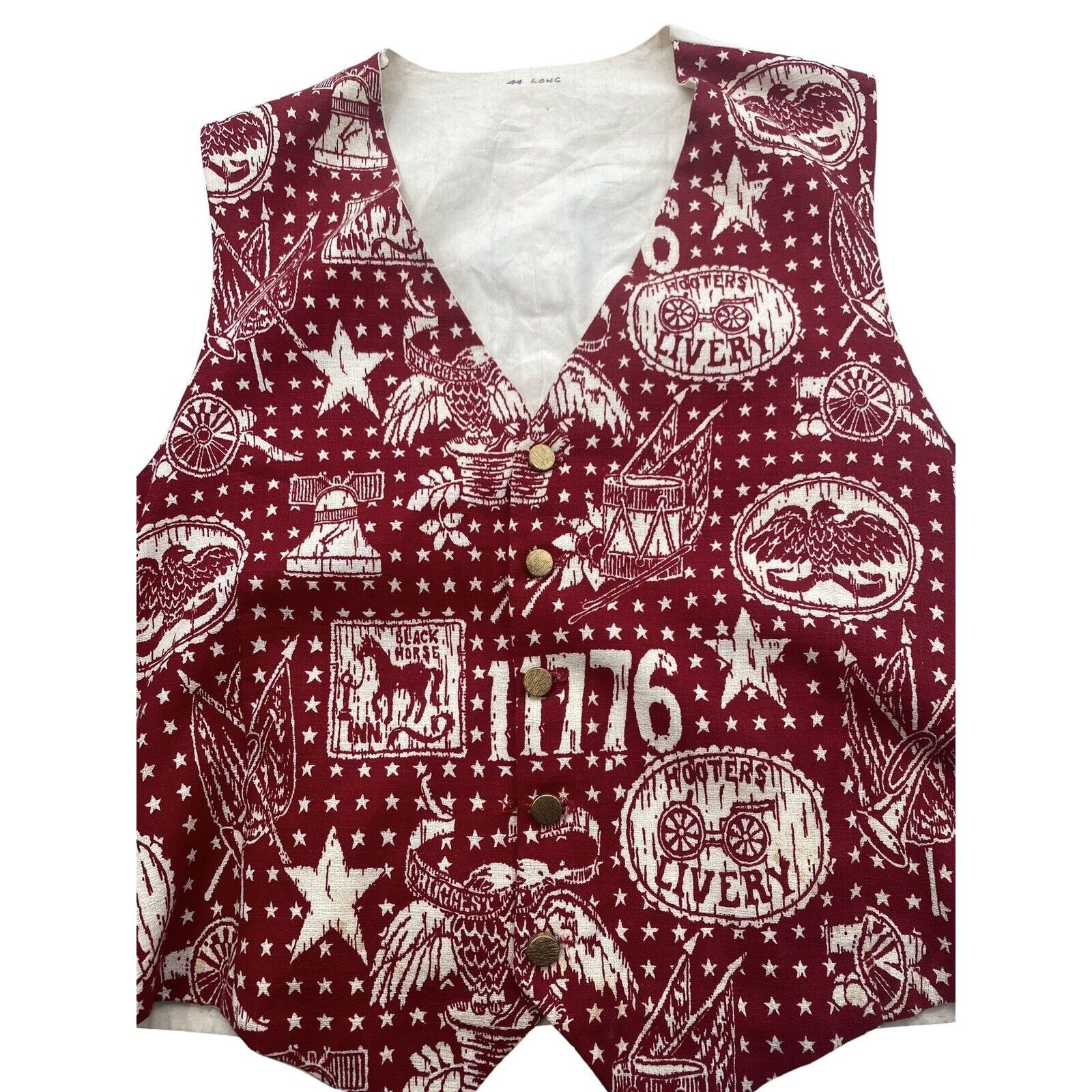Other Unisex Vintage Red Cream Hooters Livery UGLY CHRISTMAS Vest Size US L / EU 52-54 / 3 - 2 Thumbnail