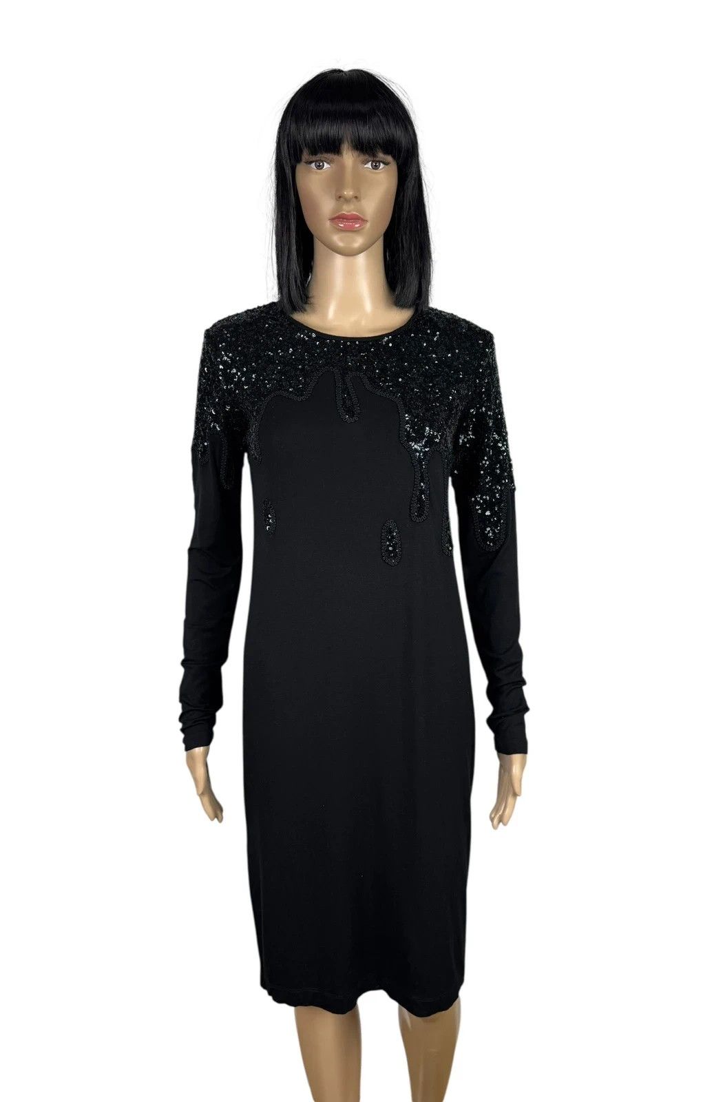 Love Moschino Love Moschino Sequined Dress Viscose size GB8 I40 Size S / US 4 / IT 40 - 1 Thumbnail