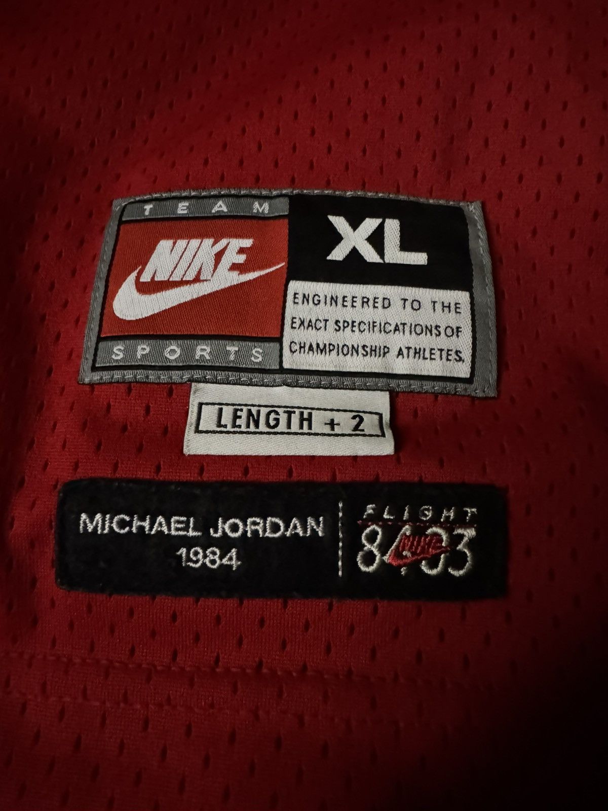 Nike Nike NBA Chicago Bulls Michael Jordan 1984 #23 Jersey Size US XL / EU 56 / 4 - 3 Thumbnail