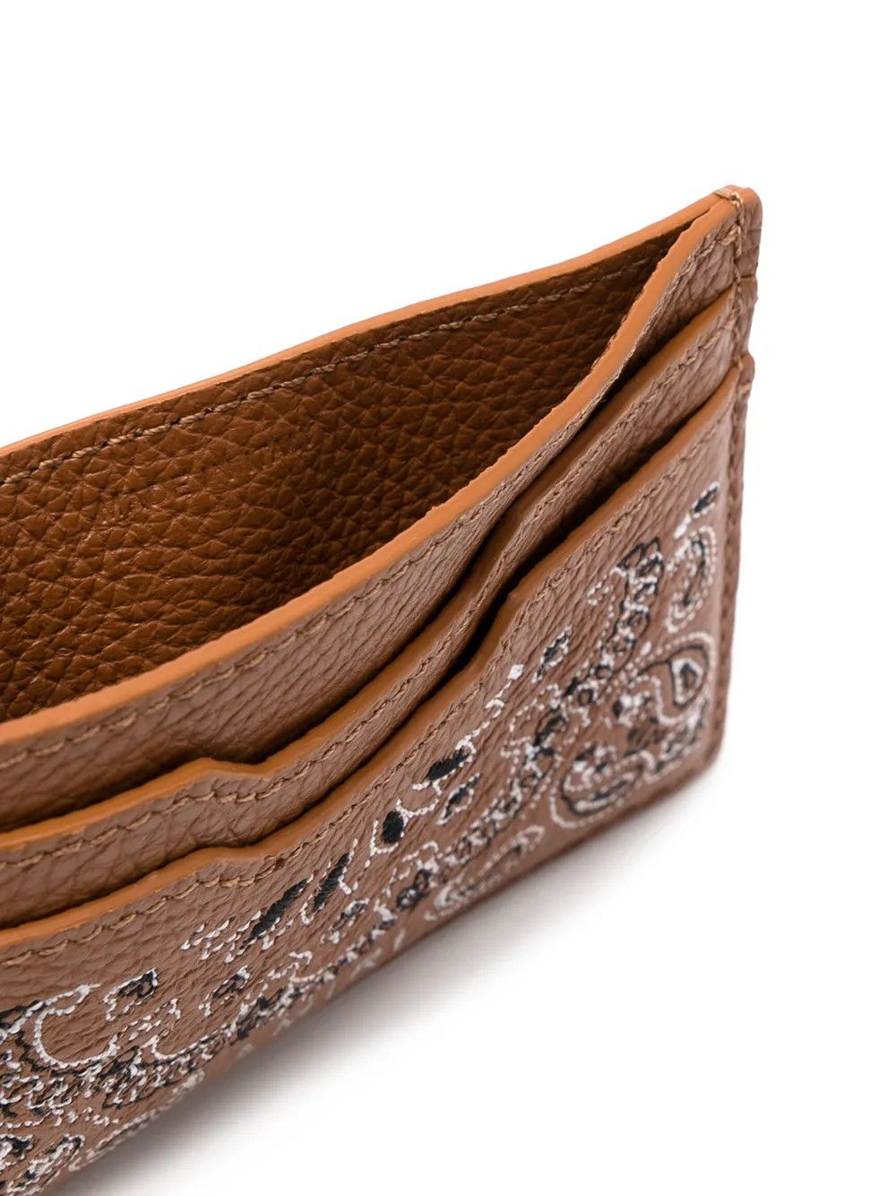 Amiri o1mle0625 Size: OS / Leather Bandana Cardholder in Brown Size ONE SIZE - 2 Thumbnail