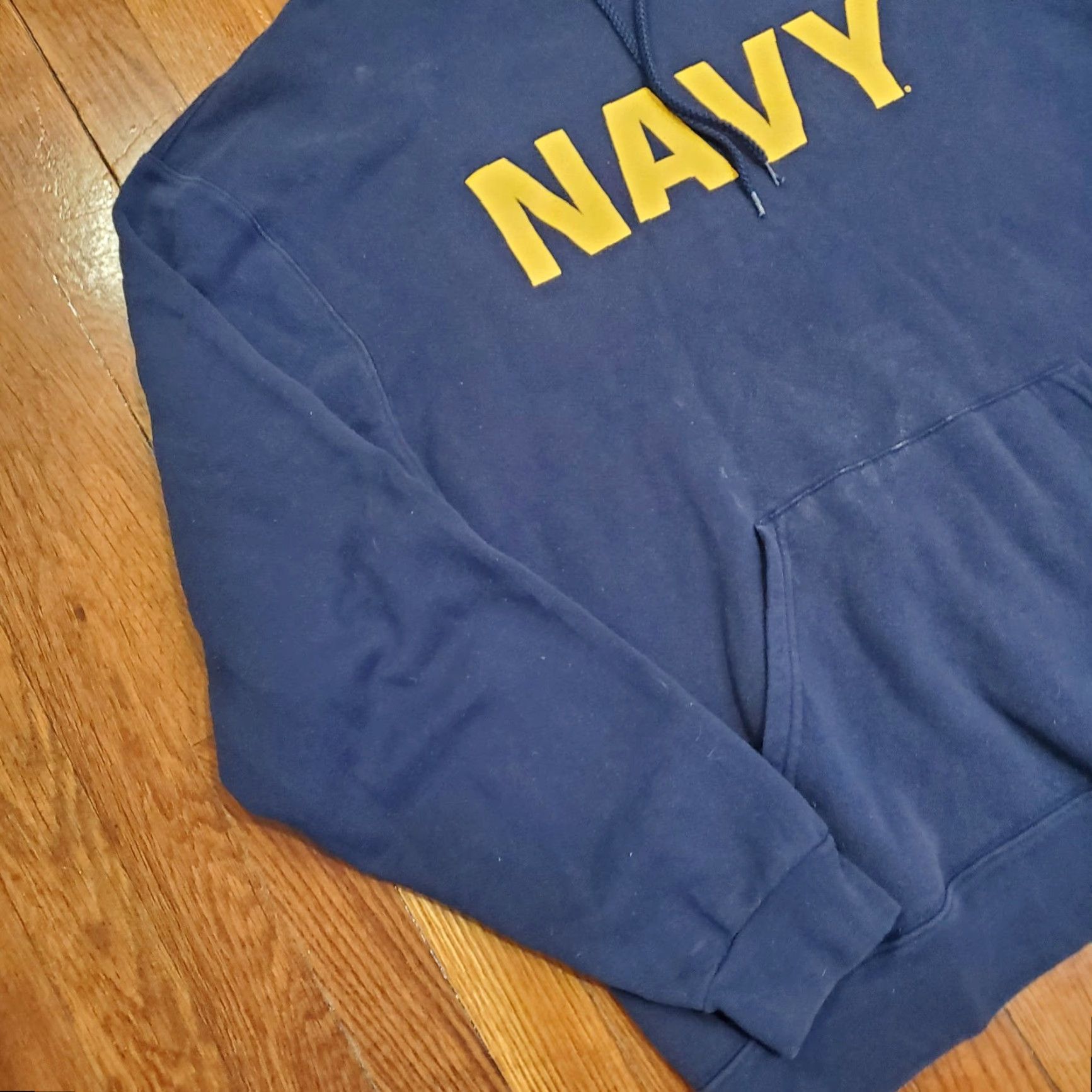 Soffe Soffe Hoodie Mens XL Blue Pullover Fleece Sweatshirt NAVY Military Graphic USA Shirt Mens XL Navy Blue US Navy Graphic Print Pullover Hoodie Size US XL / EU 56 / 4 - 2 Thumbnail