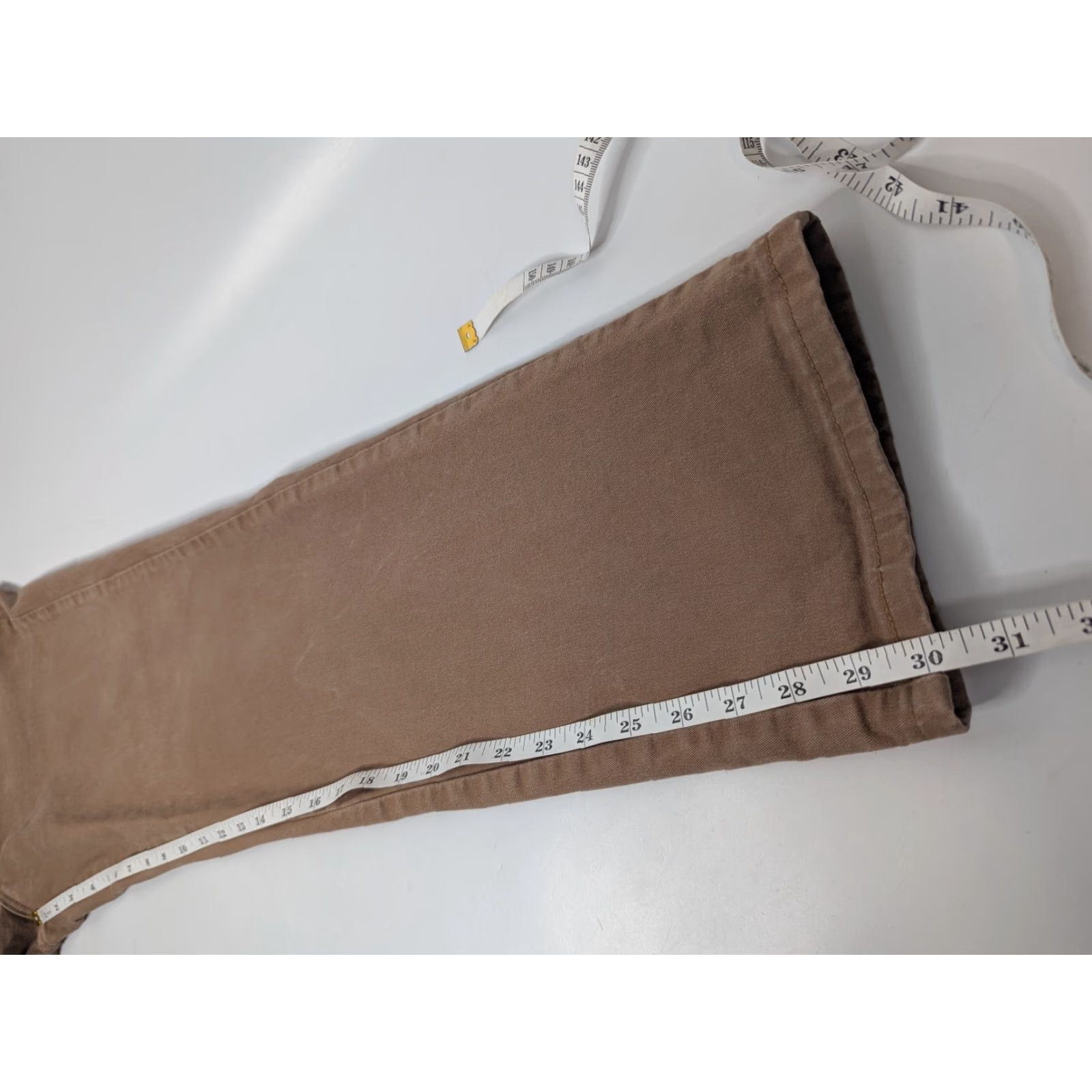 Lee Lee Jeans Womens Size 10 Relaxed Straight Leg Tan Crown Cotton 130223H Jeans Size 32" / US 10 / IT 46 - 7 Thumbnail