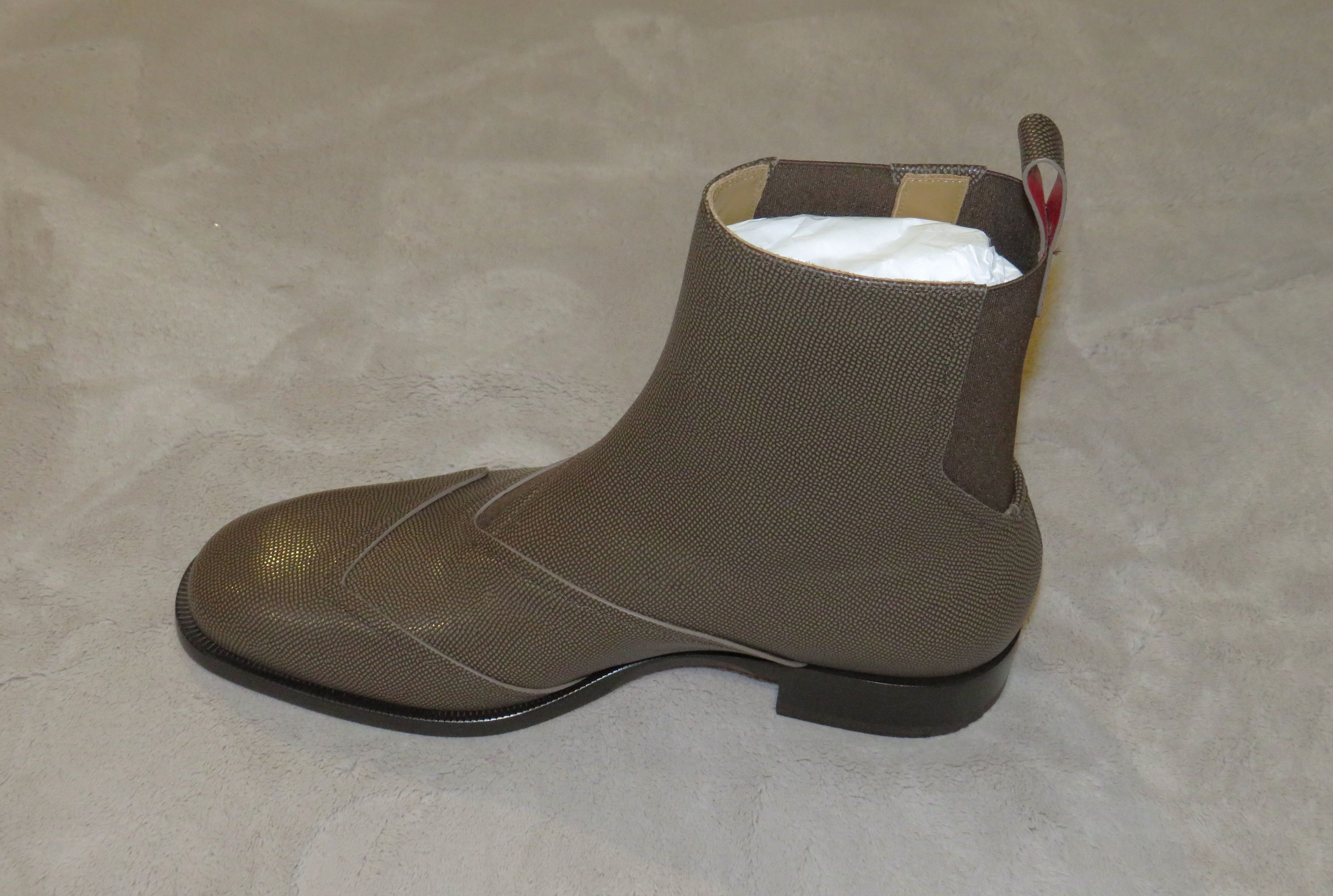 Christian Louboutin Boabi Brown Grain Leather Chelsea Boot Size 8 NWB Size US 8 / EU 41 - 3 Thumbnail