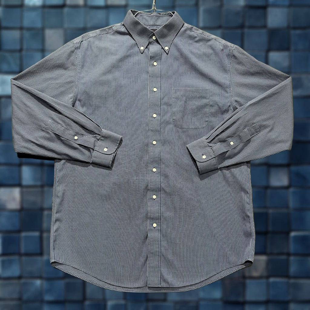 Jos. A. Bank Jos A Bank Traveler Shirt Men 15 1/2-35 Blue Graph Check Button Down Long Sleeve Size US L / EU 52-54 / 3 - 1 Thumbnail