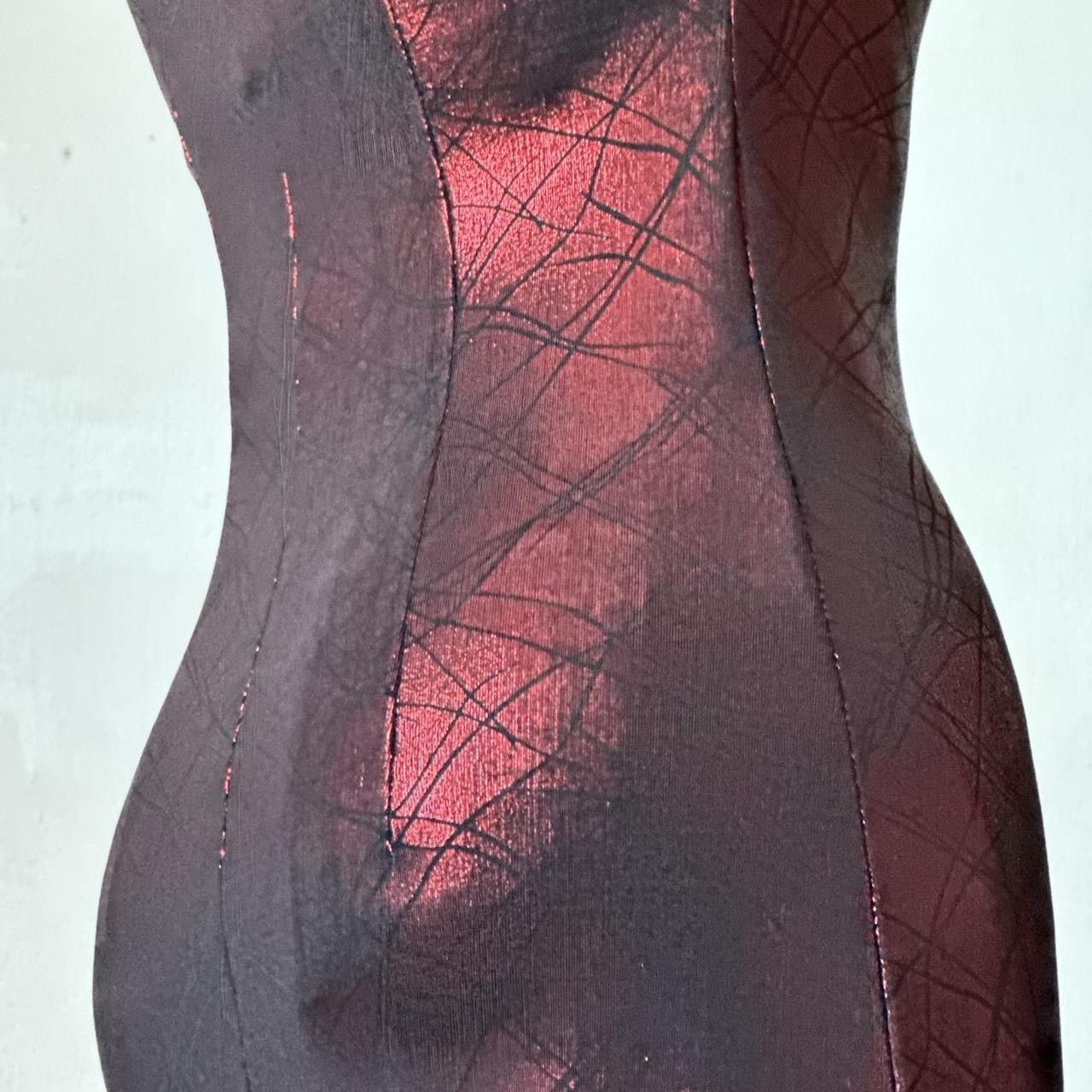 Vintage Iconic black / red satin draped dress Size S / US 4 / IT 40 - 5 Thumbnail