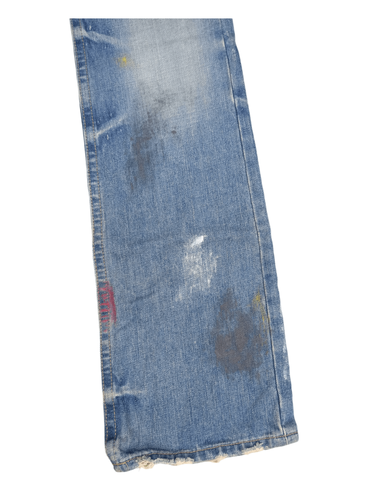 Japanese Brand Rattle Trap Paint Skin Mud Max Minimalist Flare Denim Size US 28 / EU 44 - 7 Thumbnail