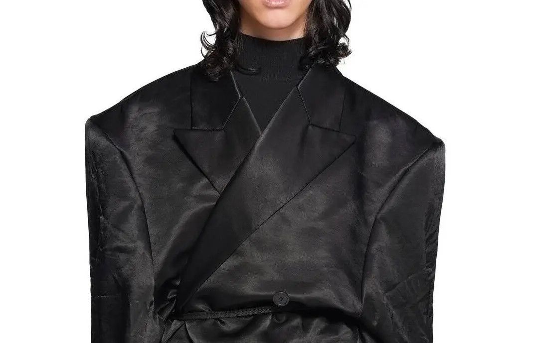 Balenciaga o1tr1nto1125 Steroid Jacket in Black Size US XL / EU 56 / 4 - 7 Thumbnail