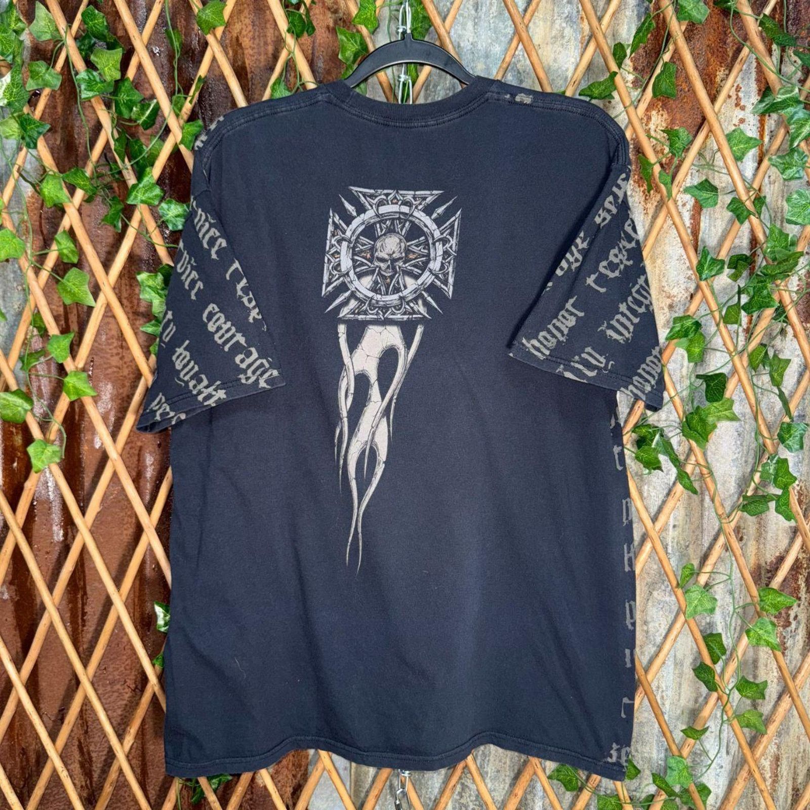 Vintage Vintage y2k united states army aop grunge skull 2000 t-shirt Size US XL / EU 56 / 4 - 2 Thumbnail