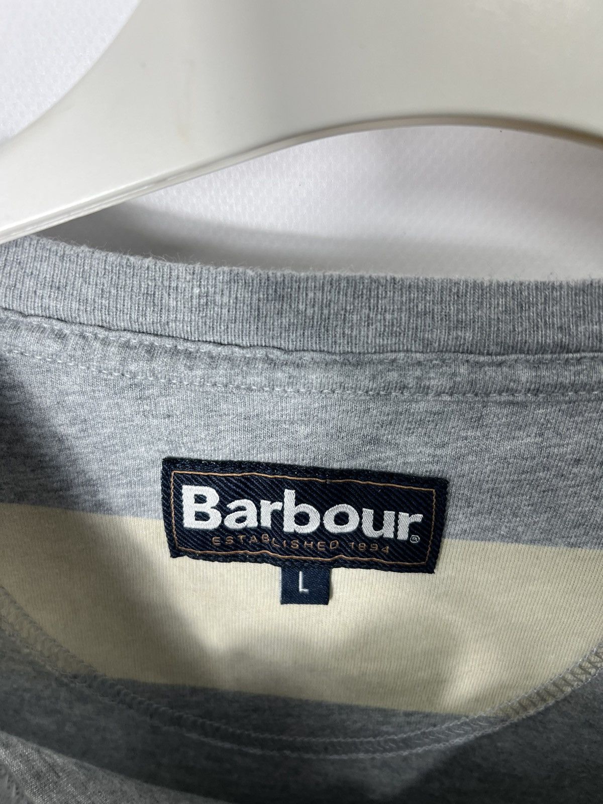 Barbour Vintage streetwear designer Barbour Striped T-shirt Size US L / EU 52-54 / 3 - 4 Thumbnail