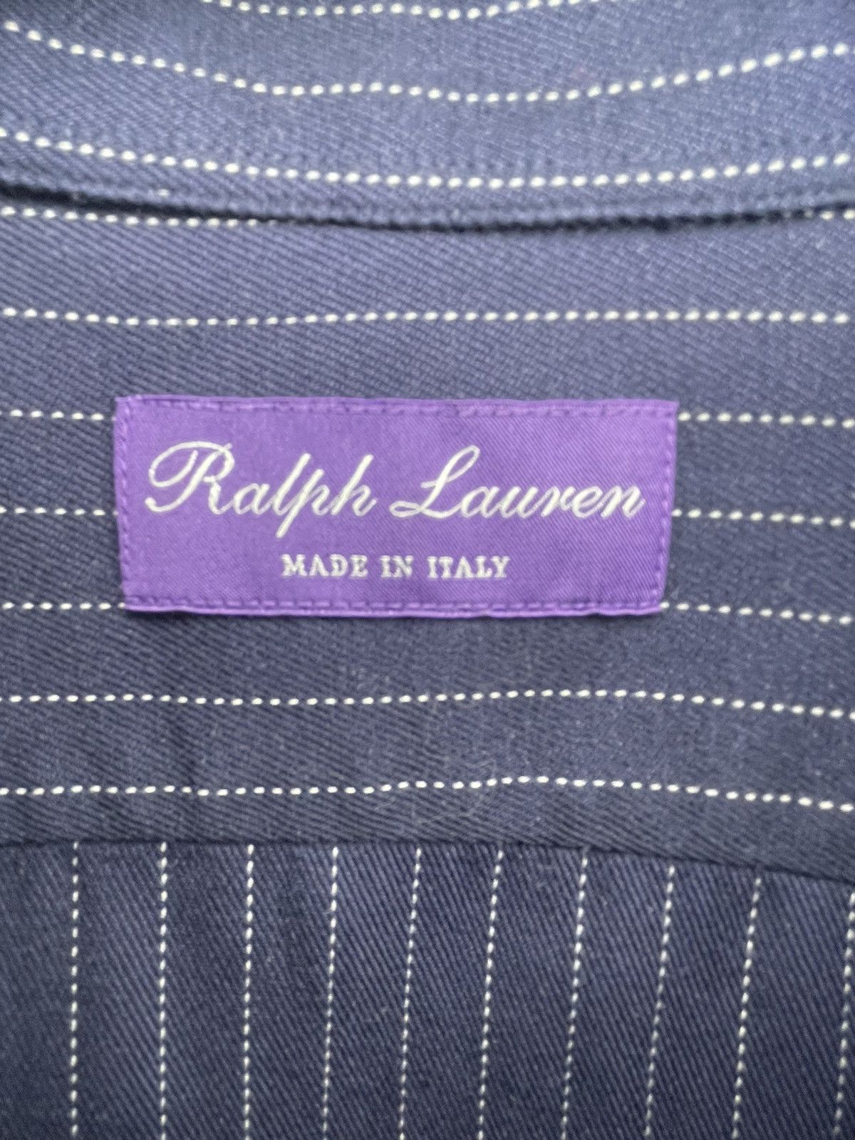 Ralph Lauren Ralph Lauren Purple Label Cotton-Silk Pinstripe Shirt Size US M / EU 48-50 / 2 - 3 Thumbnail