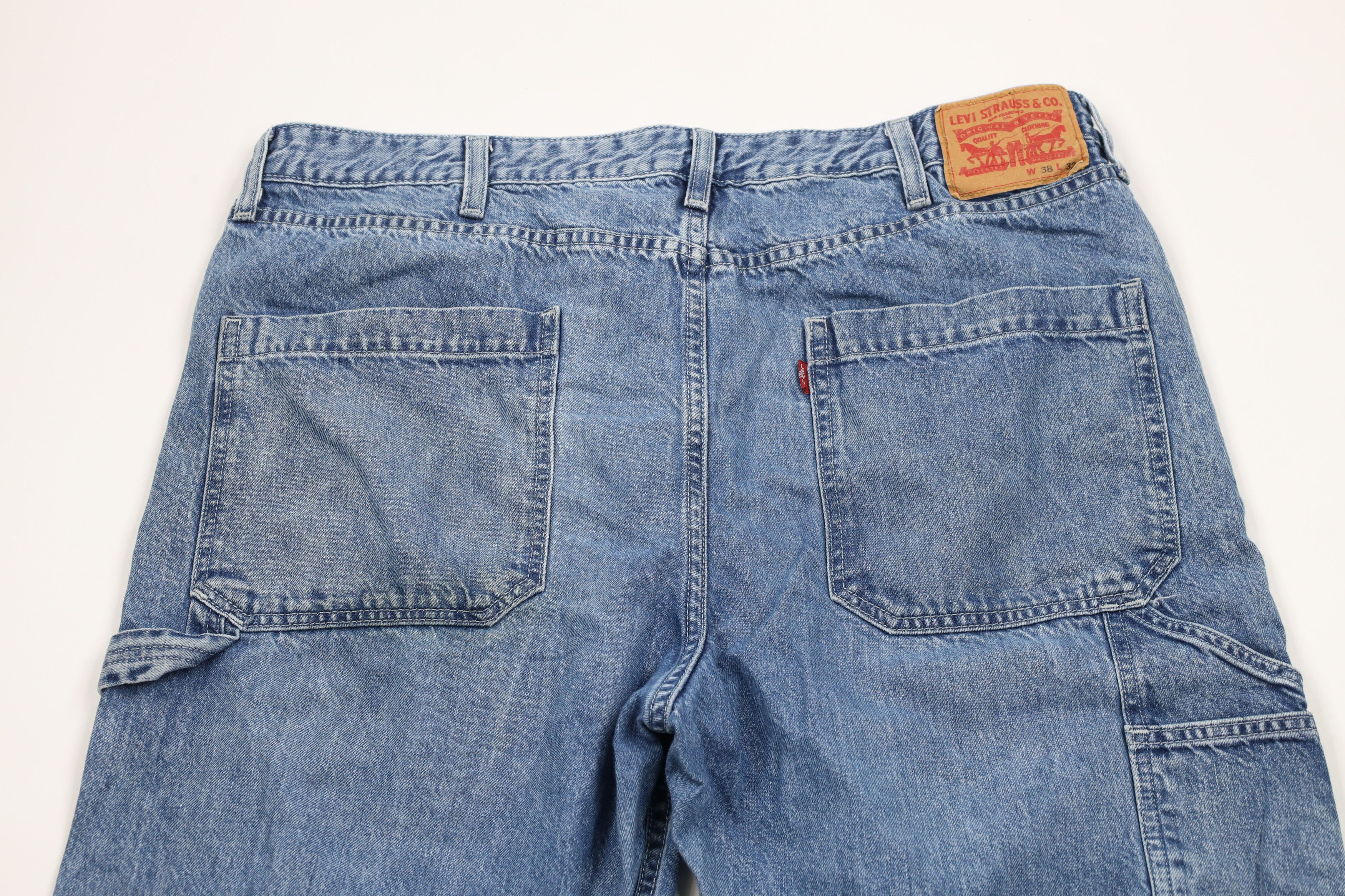 Levi's × Vintage Vintage Y2K Levis Relaxed Fit Dungaree Denim Jeans Blue Size US 38 / EU 54 - 10 Thumbnail