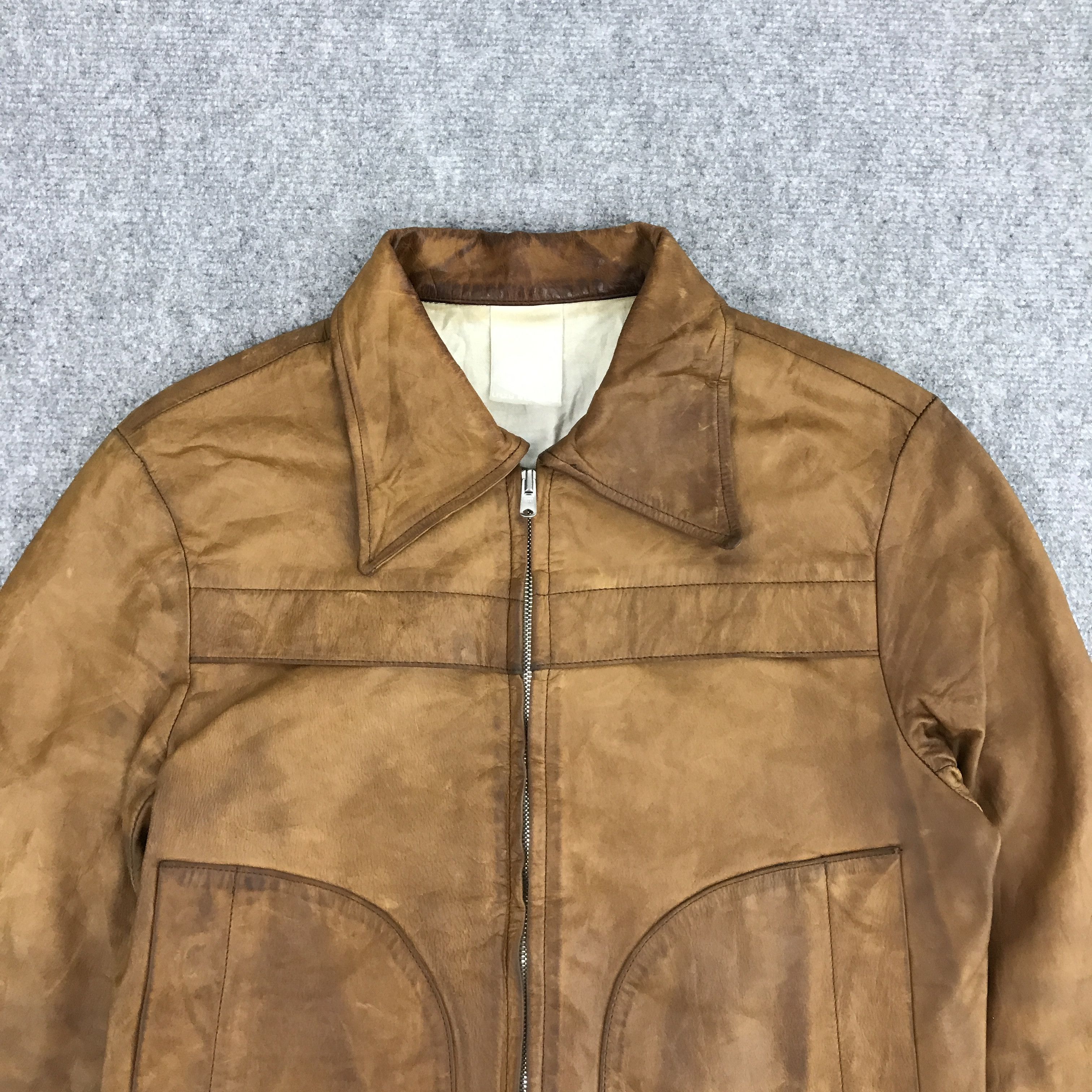 Japanese Brand LIQUID JAPAN BOMBER LEATHER JACKET Size US M / EU 48-50 / 2 - 3 Thumbnail