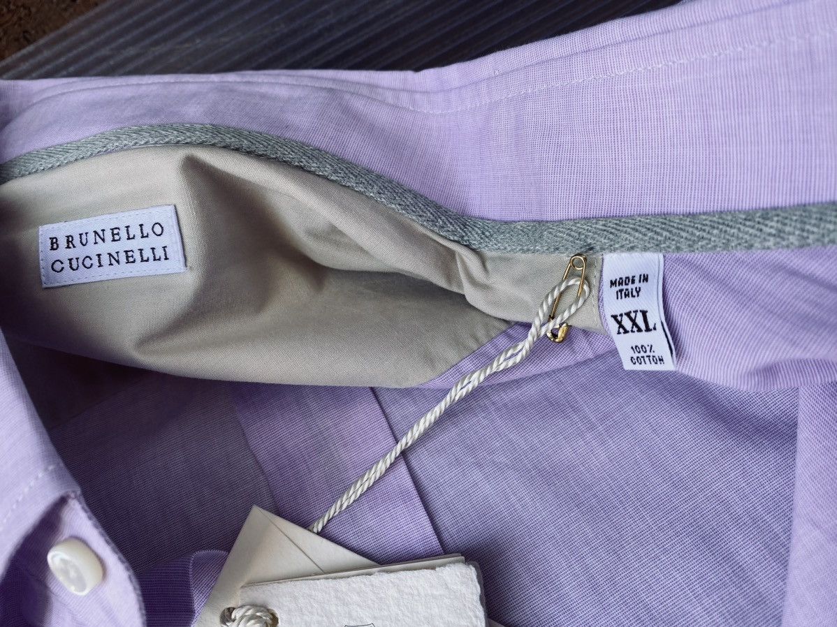 Brunello Cucinelli Brunello Cucinelli 🇮🇹 Royal Lilac Dress Shirt XXL NWT Size US XXL / EU 58 / 5 - 4 Thumbnail