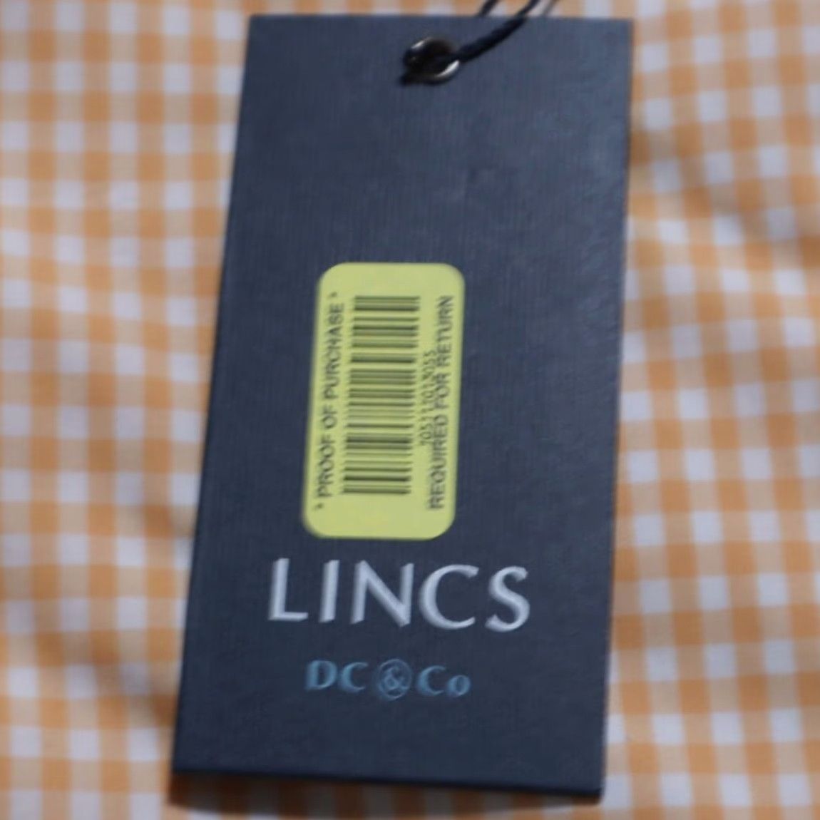 Vintage Lincs Shirt Orange XL Long Sleeve Button Down Cotton Check Men Size US XL / EU 56 / 4 - 6 Thumbnail
