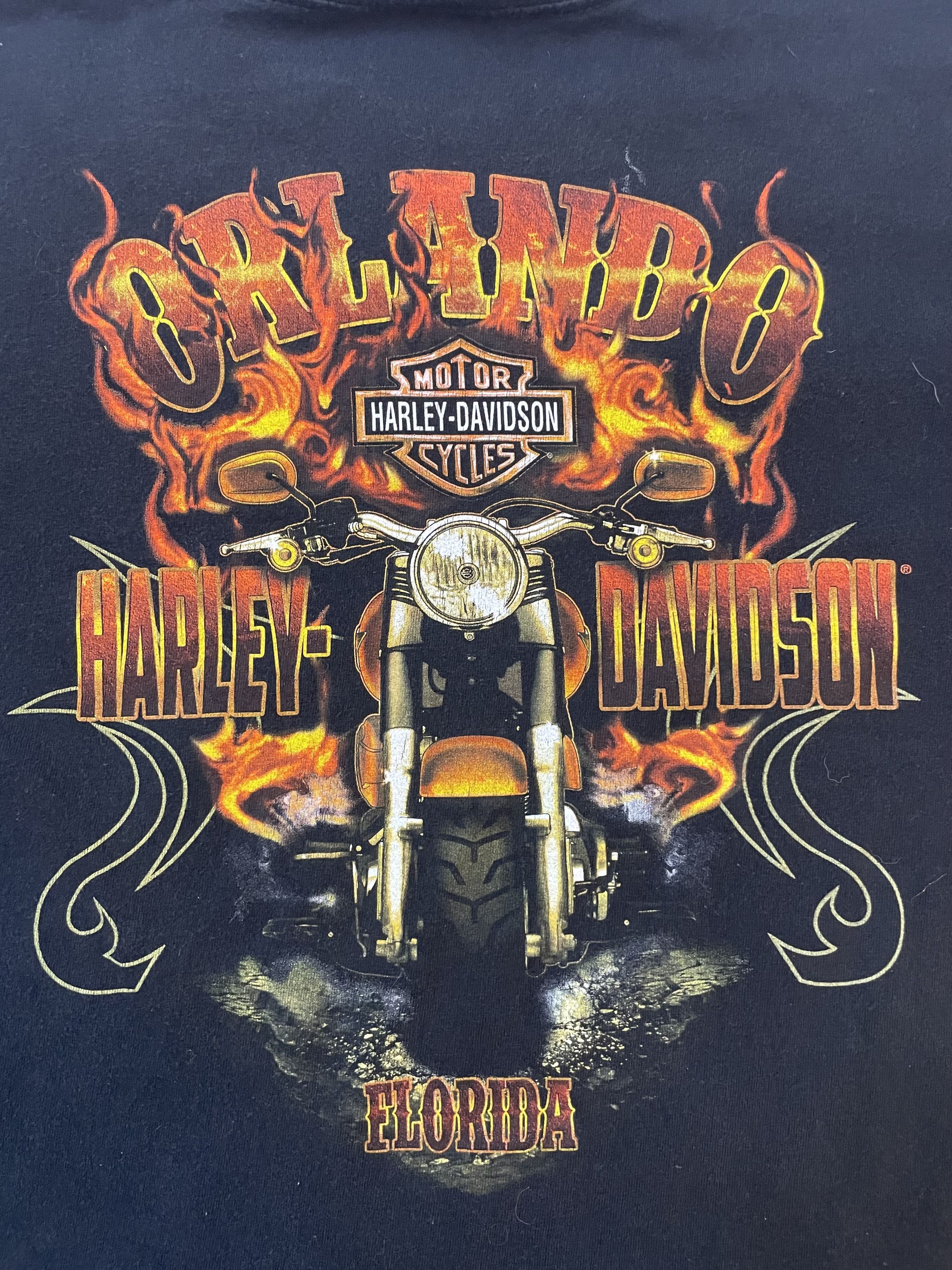 Harley Davidson Orlando Florida Harley Davidson Flames Shirt Size US L / EU 52-54 / 3 - 3 Thumbnail