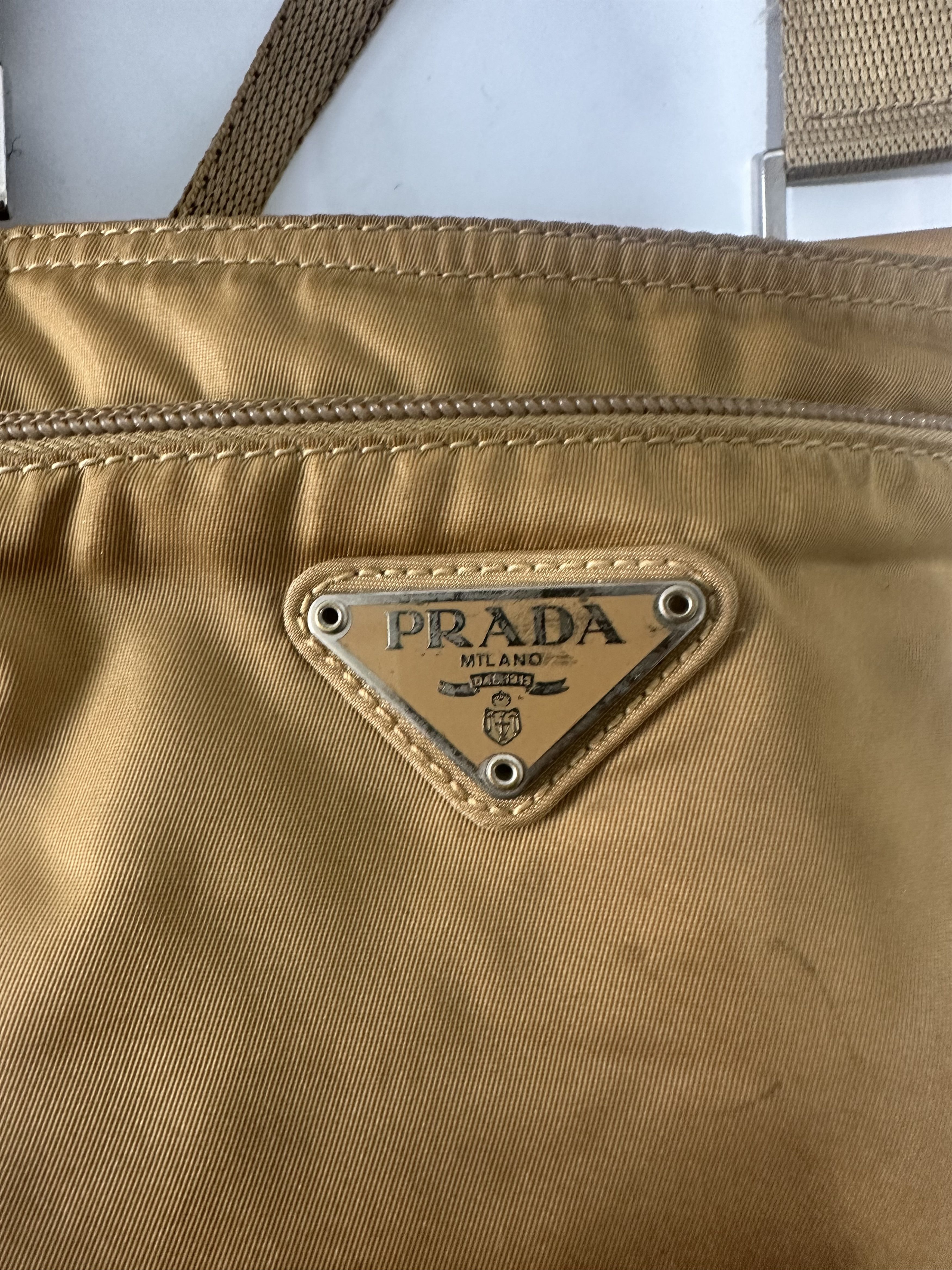 Prada Prada Brown Nylon Messenger Bag Size ONE SIZE - 3 Thumbnail