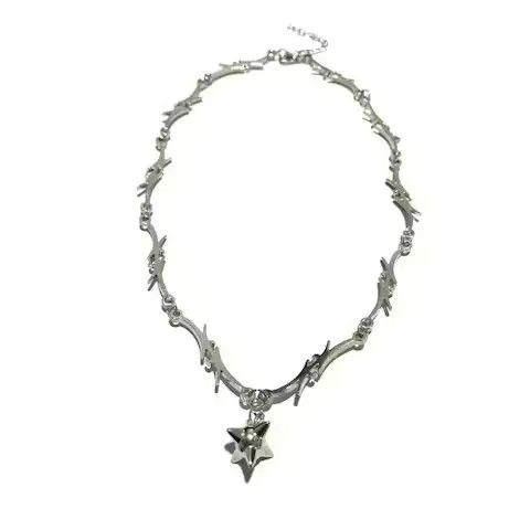 Other Torn Pendant Chain Necklace Streetwear Punk Gothic Size ONE SIZE - 4 Thumbnail