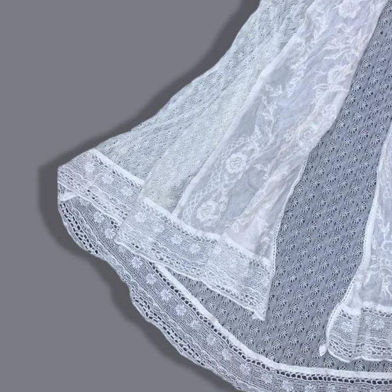 Abercrombie & Fitch Y2K Abercrombie & Fitch White Lace Sleeveless Shall One Size Size ONE SIZE - 4 Thumbnail