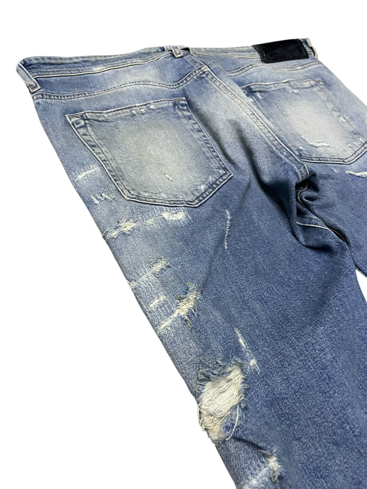 Diesel × Diesel Black Gold Diesel Black Gold Stacked Distressed Heavy Stitched Jeans Size US 34 / EU 50 - 20 Thumbnail