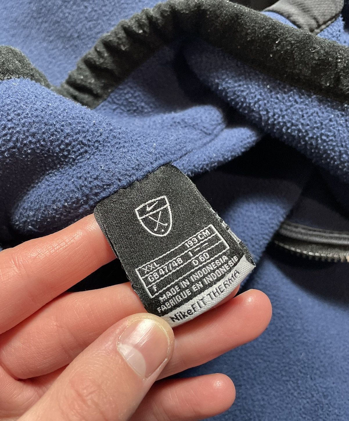 Nike × Vintage Vintage Fleece 1/4 Zip Pullover Nike Y2K Drill Swoosh Size US XXL / EU 58 / 5 - 10 Thumbnail