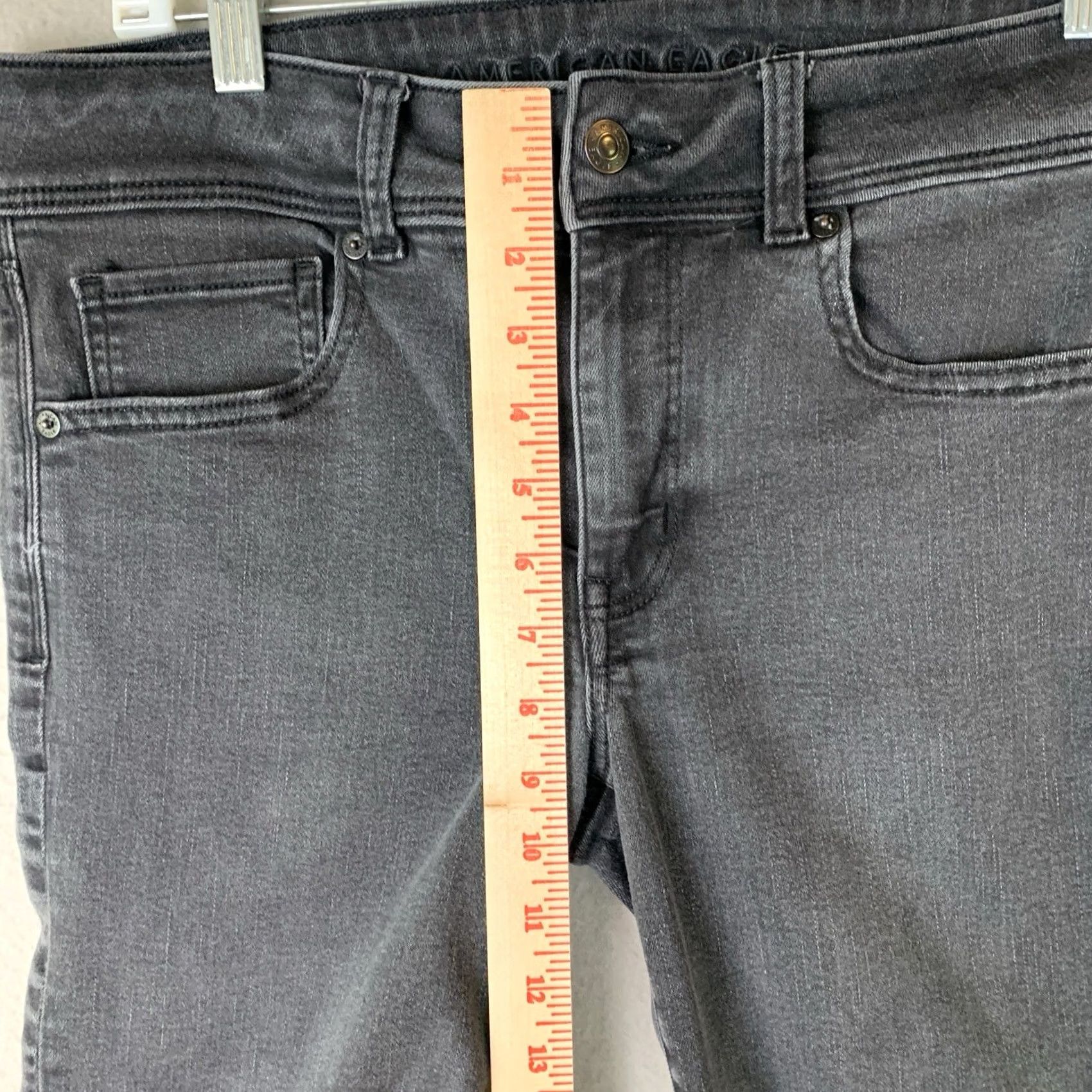 American Eagle Outfitters American Eagle Kickboot Jeans Womens Size 12 Regular Black Stretch Denim Bootcut Vintage Y2K Size 34" / US 12 / IT 48 - 8 Thumbnail