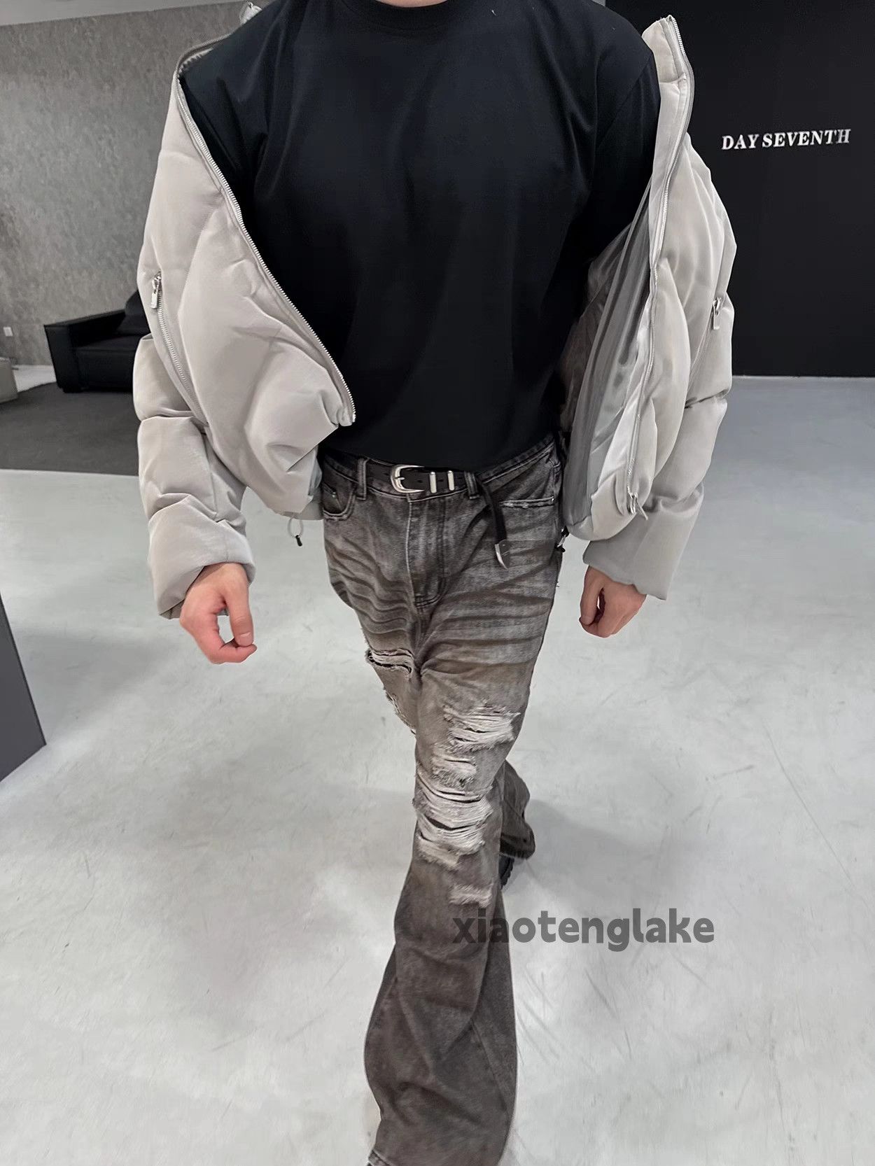 Jean × Vintage washed faded utility punk grunge ripped damaged jeans Size US 32 / EU 48 - 3 Thumbnail