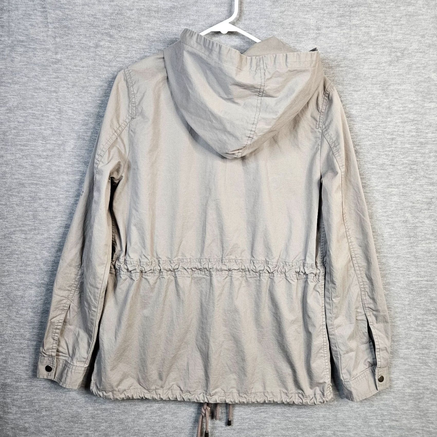Vintage Life in progress Jacket Women's Solid Cotton Grey Unlined Size M Size M / US 6-8 / IT 42-44 - 2 Thumbnail