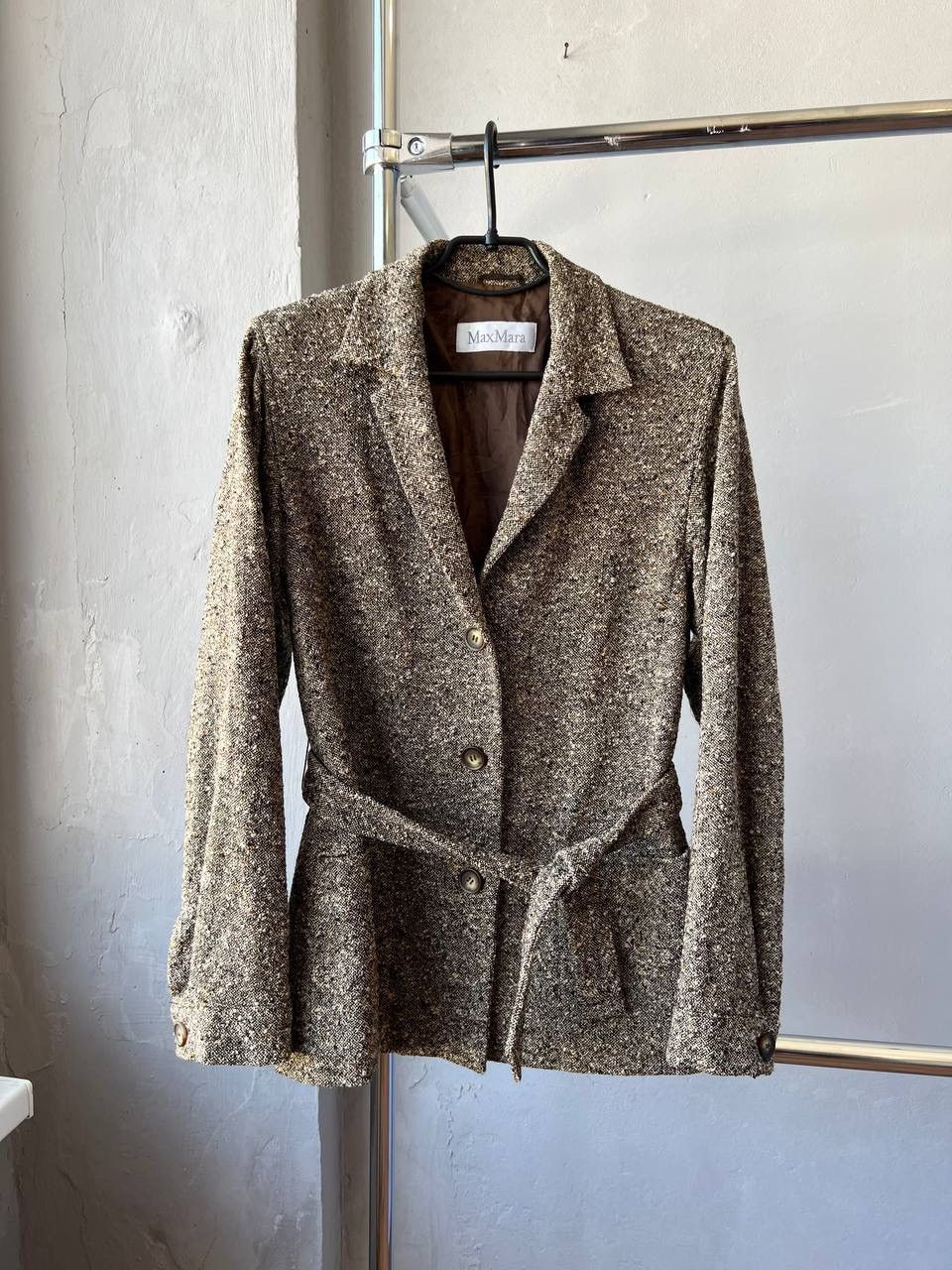Max Mara MAX MARA WOOL BLEND BELTED BUTTON BLAER JACKET COAT WOMAN 10 Size L / US 10 / IT 46 - 2 Thumbnail