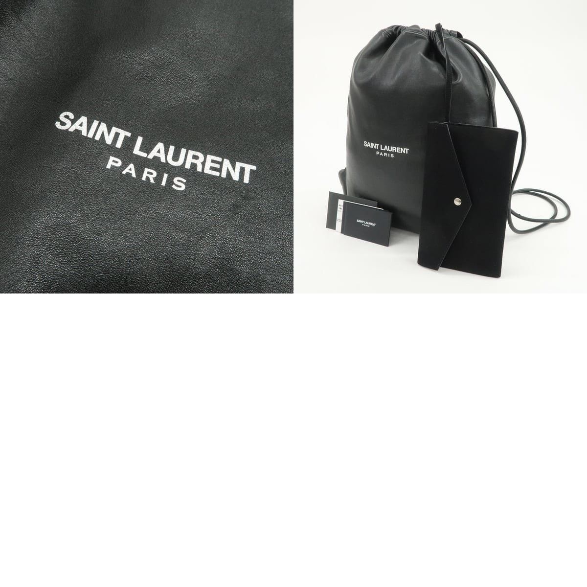 Saint Laurent Paris Saint Laurent Lambskin Drawstring Backpack Size ONE SIZE - 8 Thumbnail