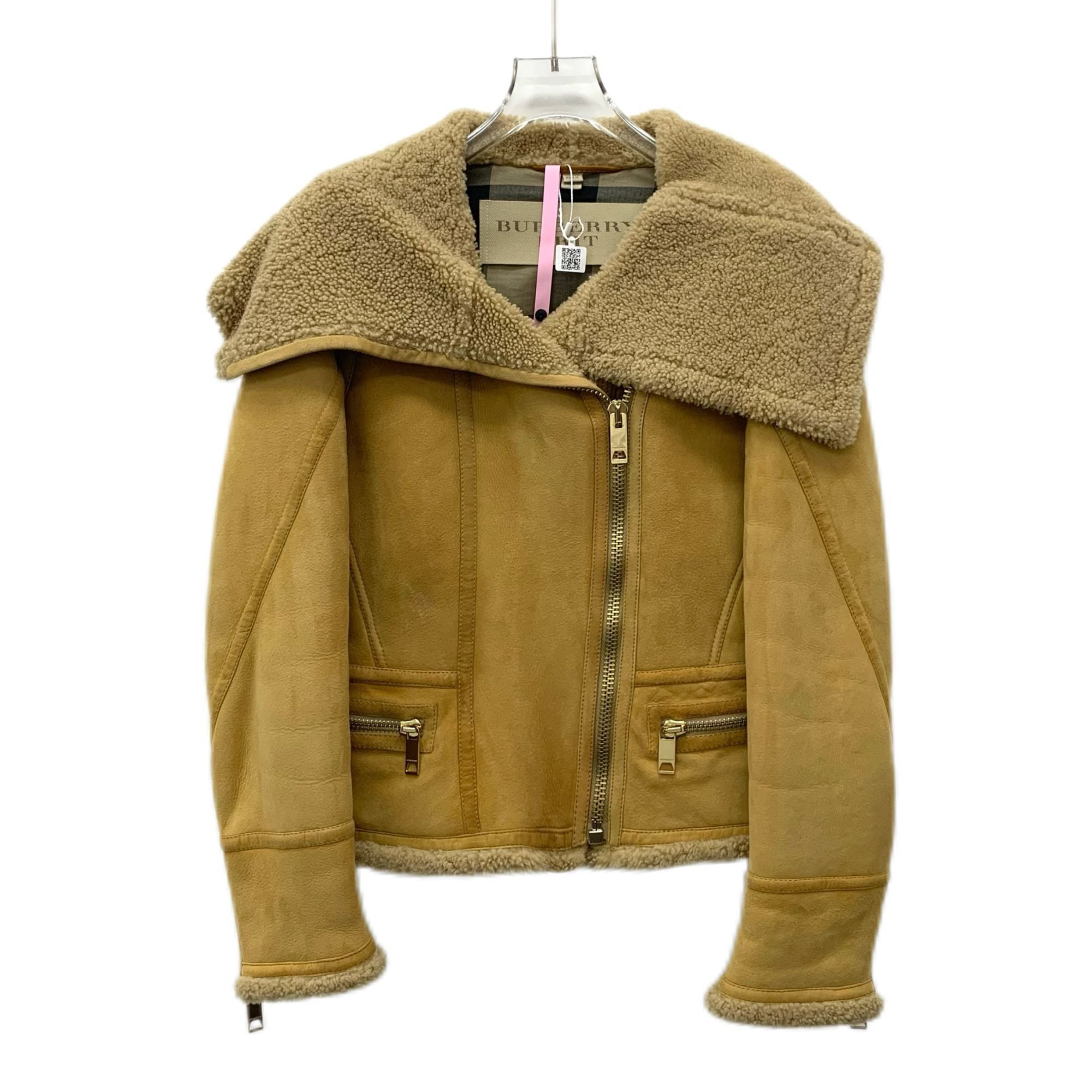 Burberry Burberry Brit Womens Brown Shearling Lambskin Jacket Size S Size S / US 4 / IT 40 - 1 Thumbnail