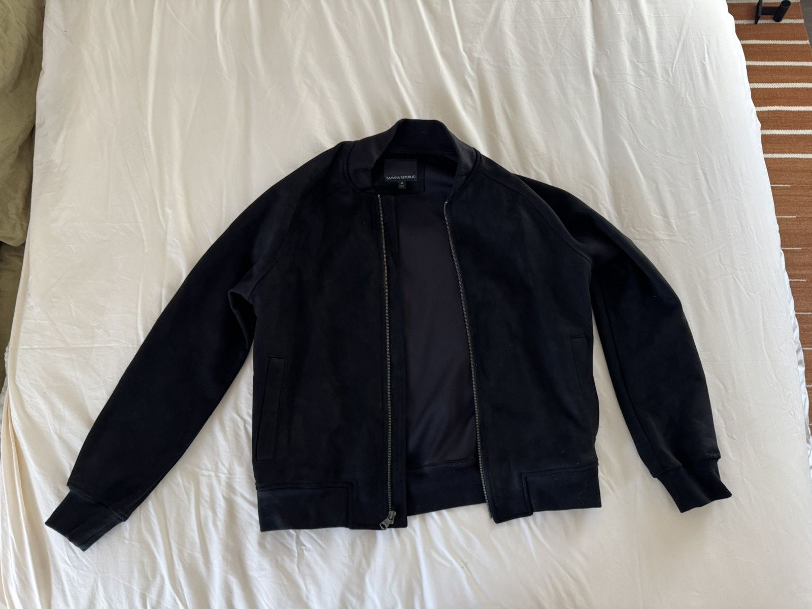 Banana Republic Vegan Suede Bomber Jacket Size US M / EU 48-50 / 2 - 1 Thumbnail