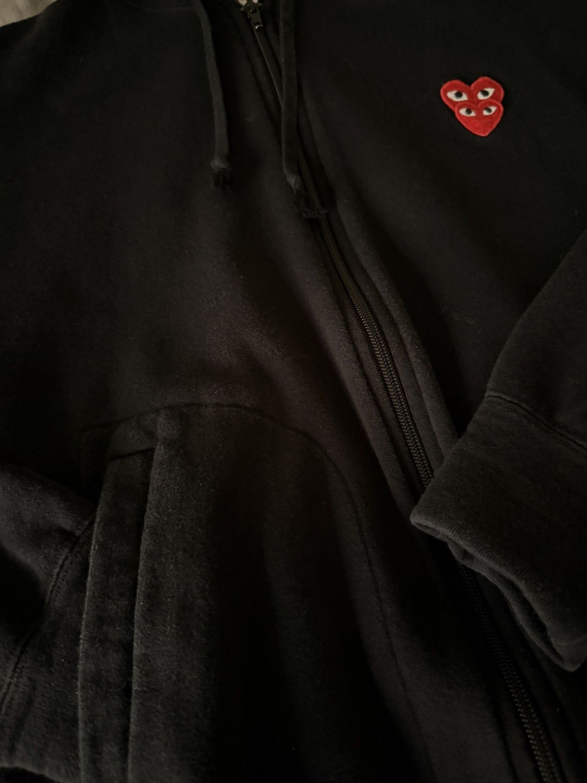Comme des Garcons PLAY CDG Double Heart Zip-Up Jacket Size US M / EU 48-50 / 2 - 3 Thumbnail