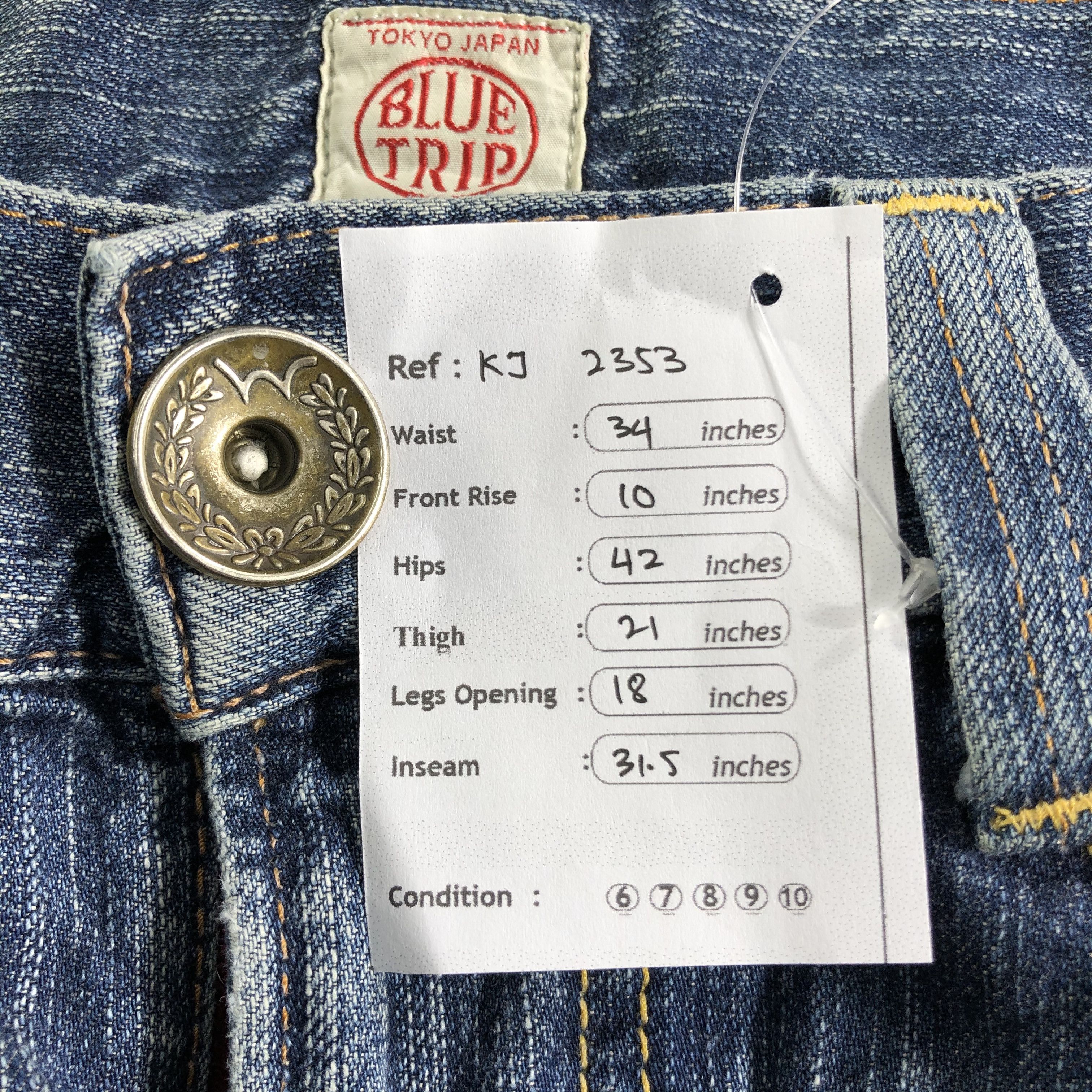 Edwin Vintage Edwin Blue Trip Jeans Faded Blue Denim KJ2353 Size US 32 / EU 48 - 12 Thumbnail
