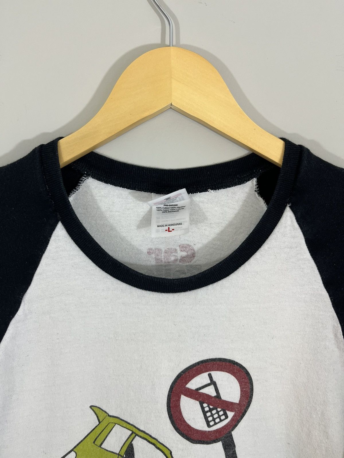 Vintage Anti Texting Driving Faded Baseball Tee Size US L / EU 52-54 / 3 - 3 Thumbnail