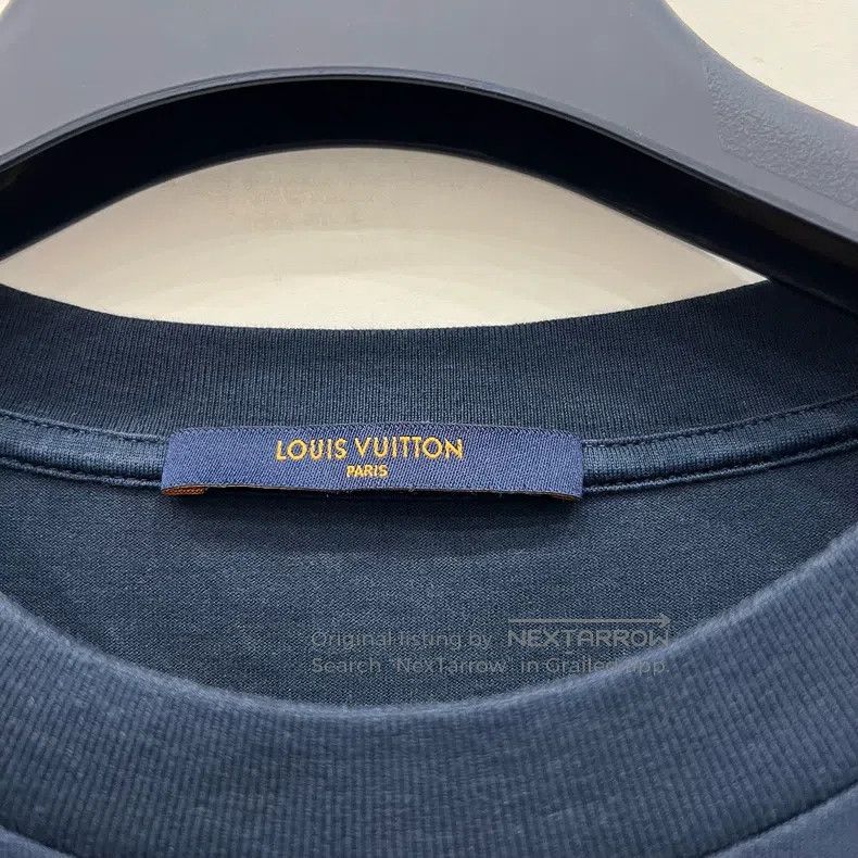 Louis Vuitton Louis Vuitton Dark Blue Logo Gradient Crew Neck Short Slee Size US XL / EU 56 / 4 - 4 Thumbnail