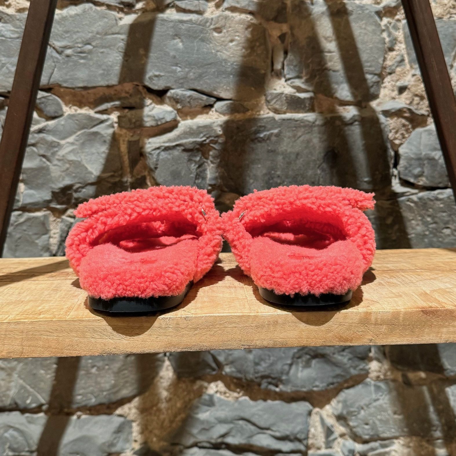 Hermes Hermès Rose Du Désert Chypre Shearling Sandals Size US 5.5 / IT 35.5 - 5 Thumbnail
