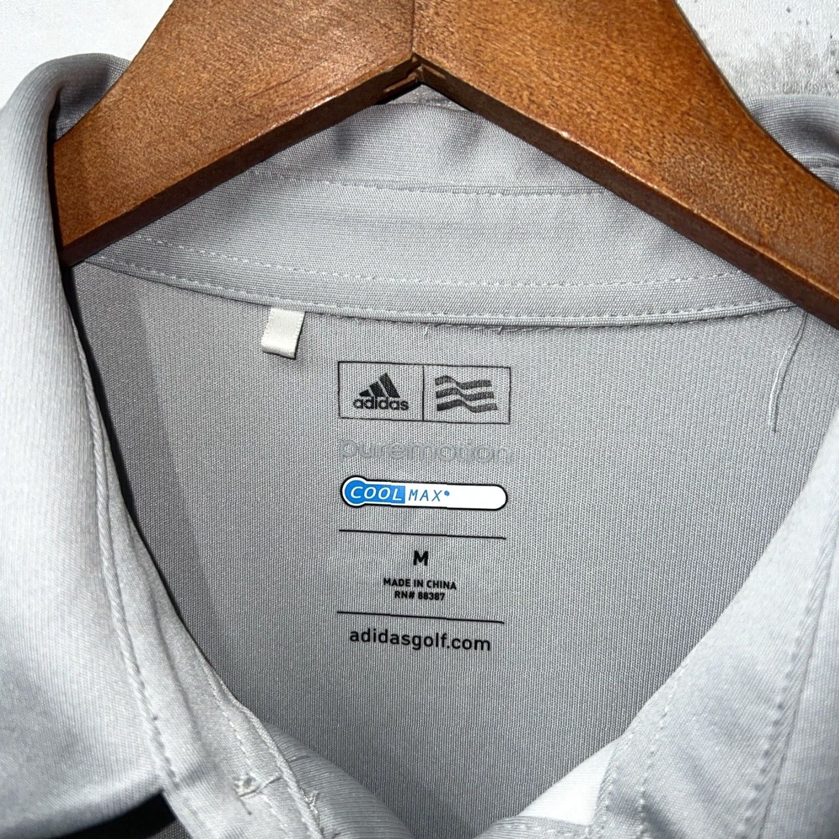 Adidas ADIDAS Pure Motion Gray Polo Shirt Men's Size M Size US M / EU 48-50 / 2 - 3 Thumbnail