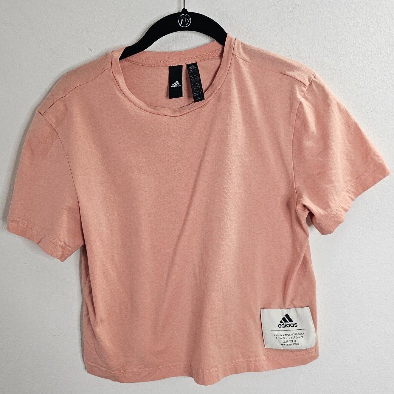 Adidas Adidas Peach Boyfriend Short Sleeve Crew Crop Tee XS Size XS / US 0-2 / IT 36-38 - 1 Thumbnail