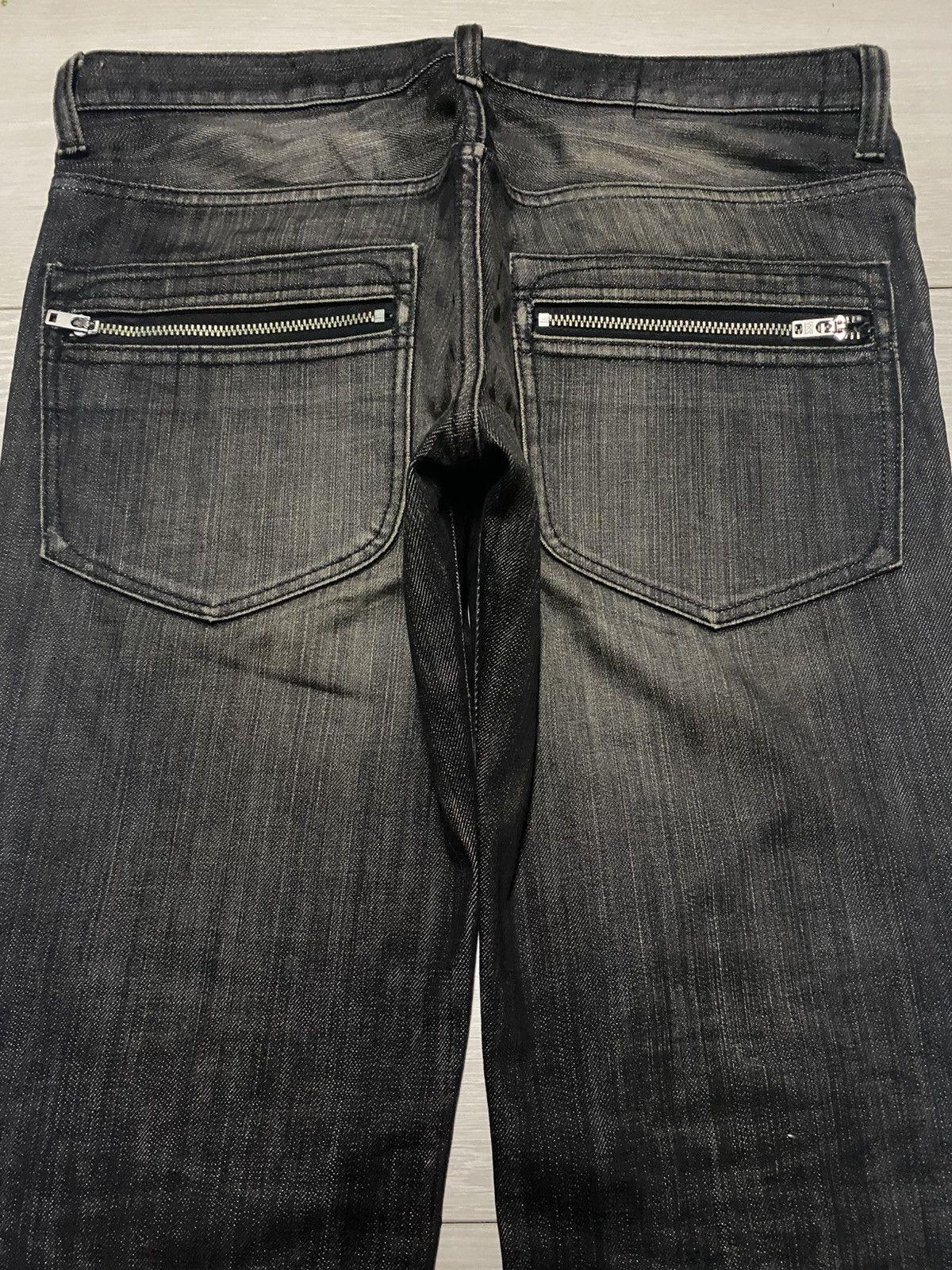 Japanese Brand Vintage Japanese Brand Black Denim Mud Wash Skinny Jeans Size US 32 / EU 48 - 4 Thumbnail
