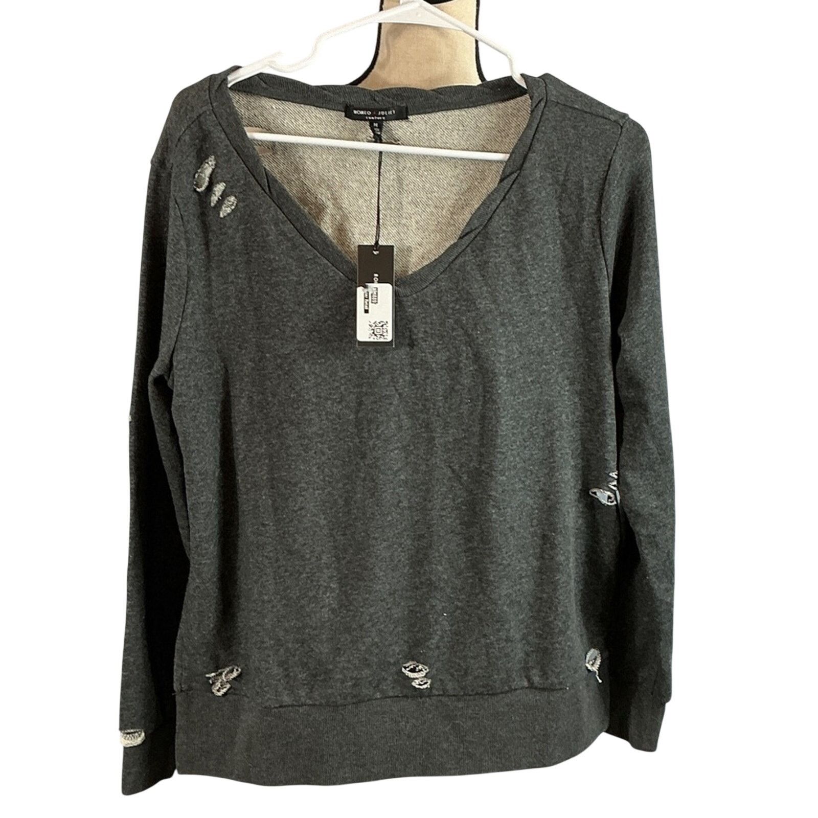 Zadig & Voltaire Romeo & Juliet CoutureSweatshirt –MediumHeather Charcoal NWT Size M / US 6-8 / IT 42-44 - 1 Thumbnail
