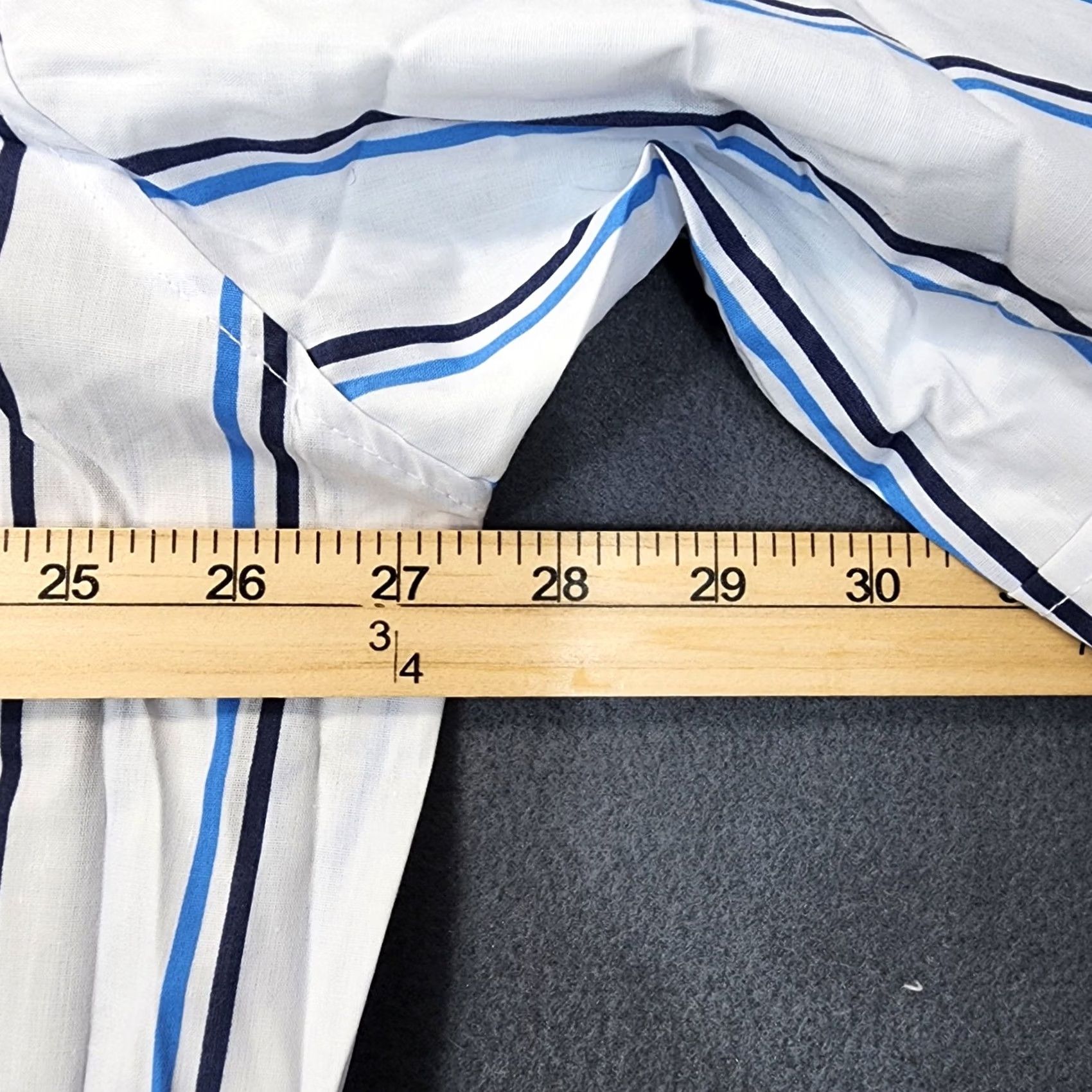 Blair VINTAGE Blair Mens Shirt 2XL Blue Stripe Button Up Shoulder Strap Pockets 18.5 Size US XXL / EU 58 / 5 - 4 Thumbnail