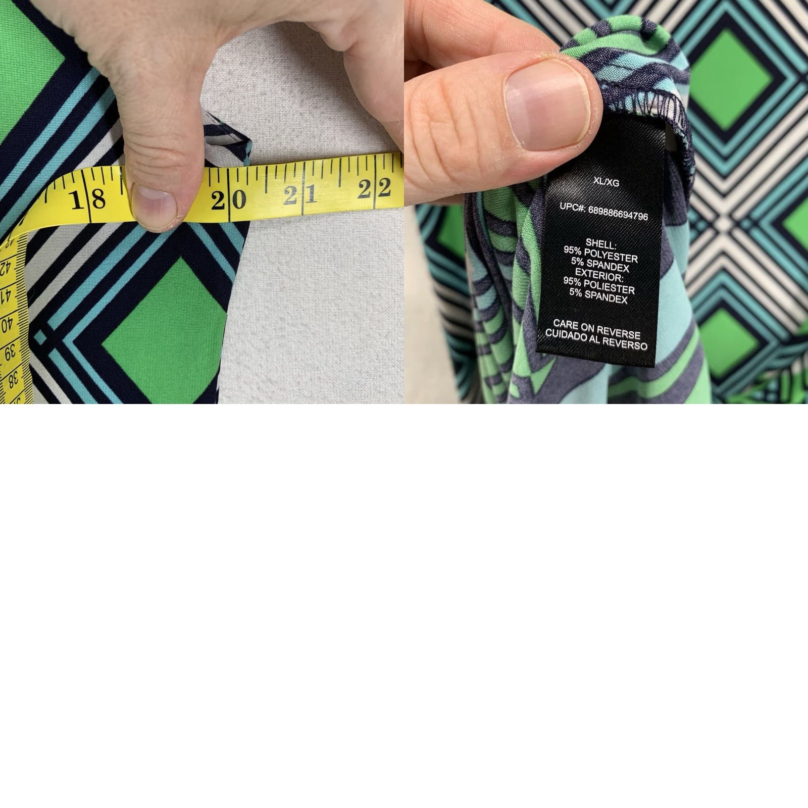 Vintage Jessica Howard Dress Women’s XL All Over Geometrical Print Retro 60s 70s Stretch Size XL / US 12-14 / IT 48-50 - 10 Thumbnail