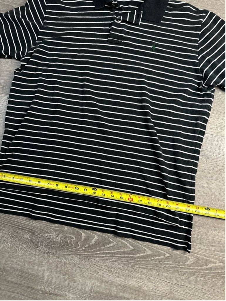 Polo Ralph Lauren Men's Y2K Ralph Lauren Polo Shirt XL Black Striped Size US XL / EU 56 / 4 - 5 Thumbnail