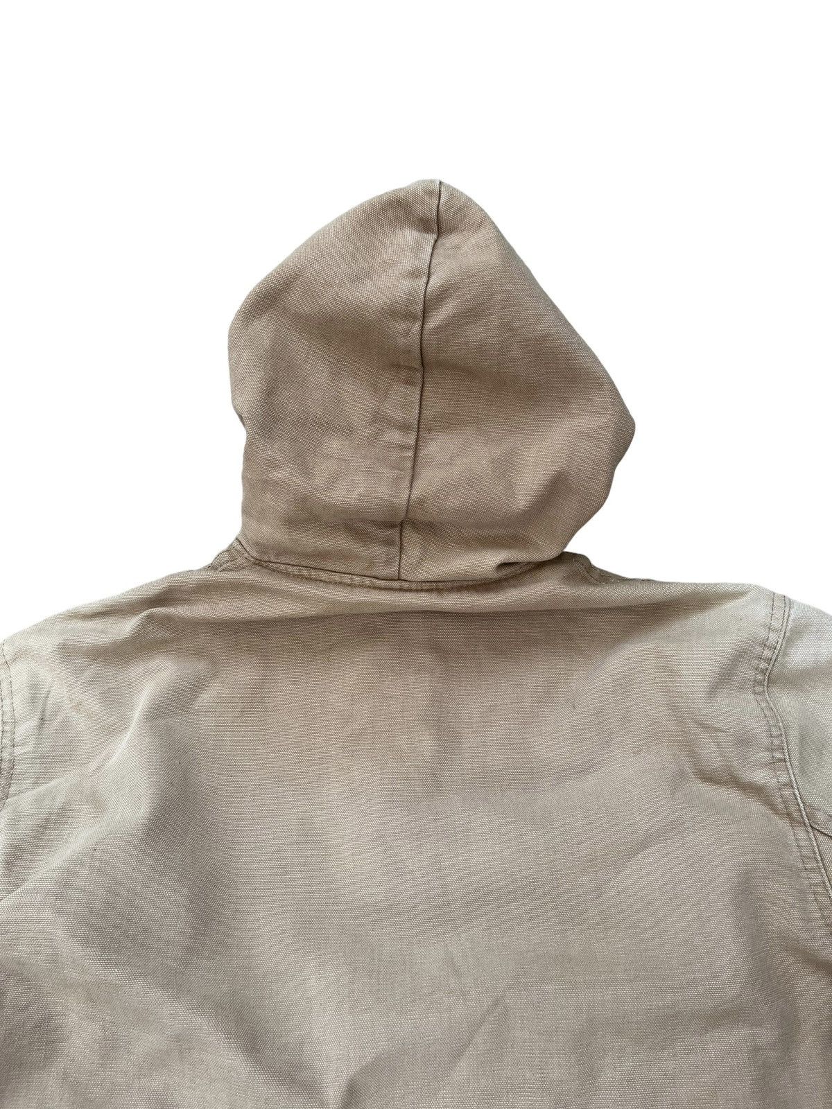 Carhartt Vintage 80s Carhartt 100 Years Dirty Sun Faded Denim Hoodie Size US M / EU 48-50 / 2 - 18 Thumbnail